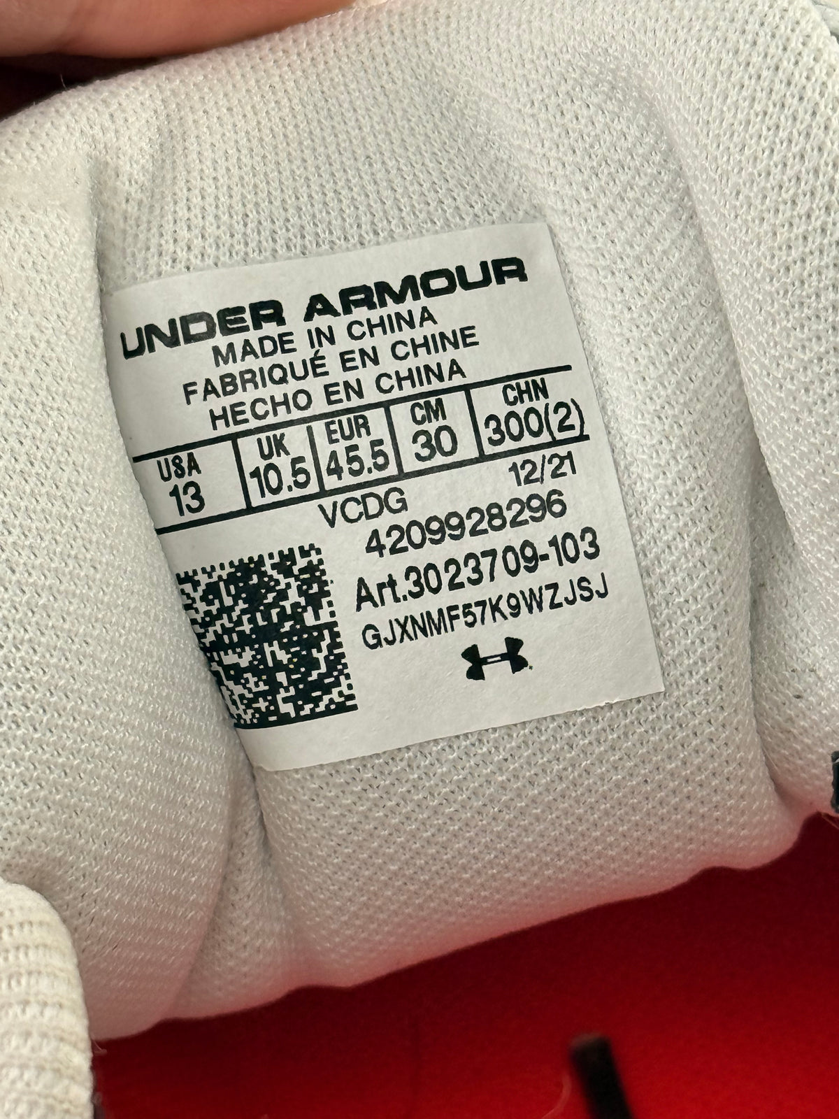 Under Armour Charged Athletic Running Shoes | EU:45.5 US:13