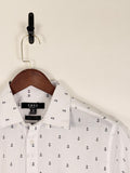 SMOG White Anchor Print Shirt | C:40 L:29