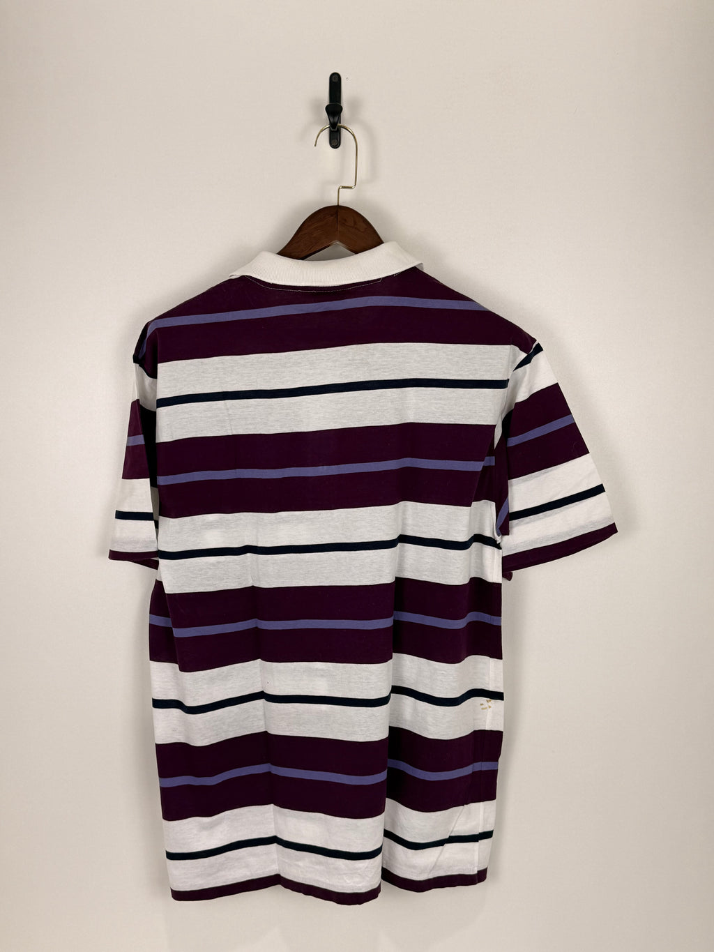 C&A Canada Burgundy Stripe Polo | C:44 L:29