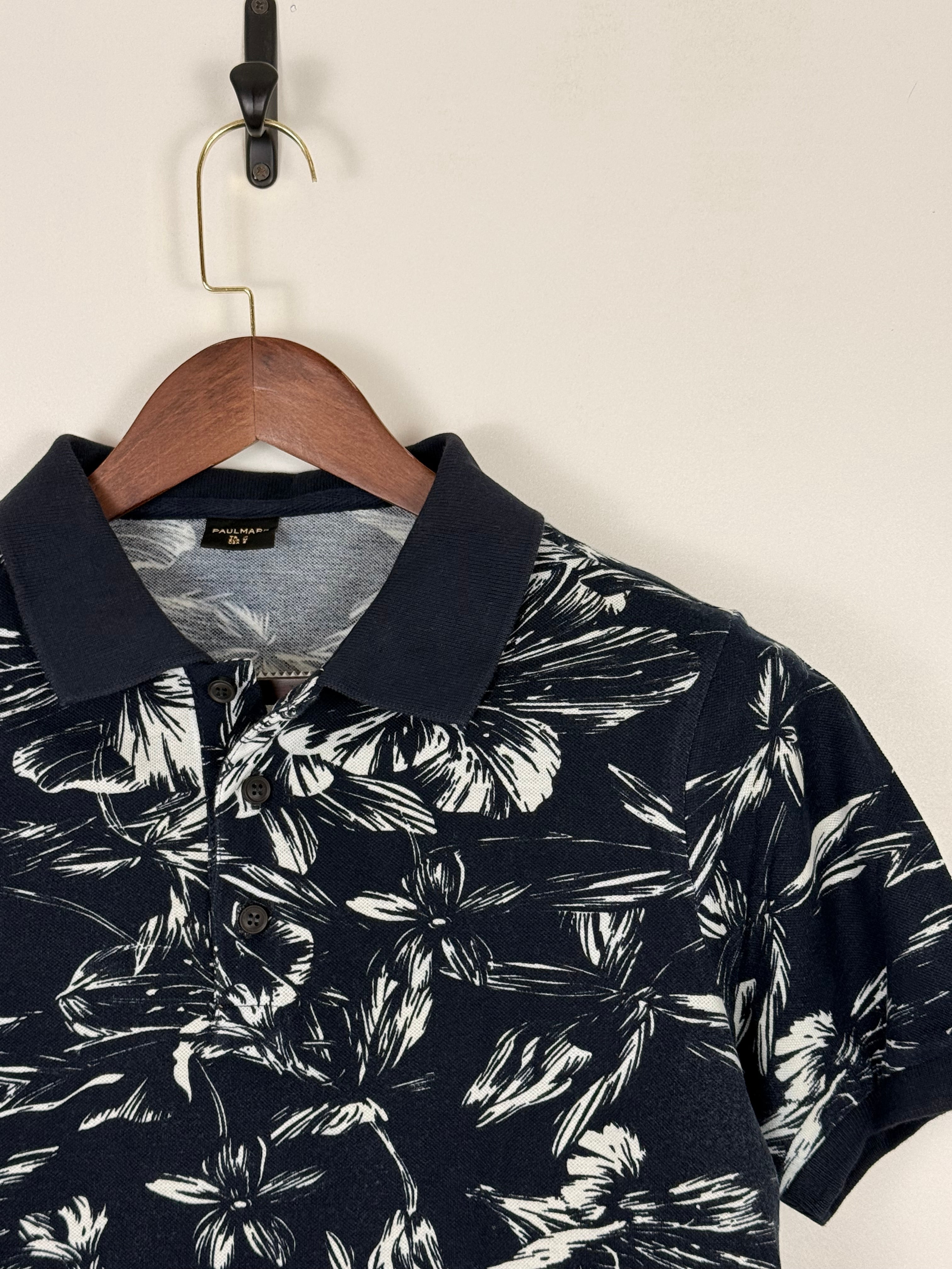Paul Mark Navy Floral Polo | C:42 L:26