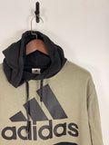Adidas Olive Green & Black Logo Hoodie | C:52 L:27