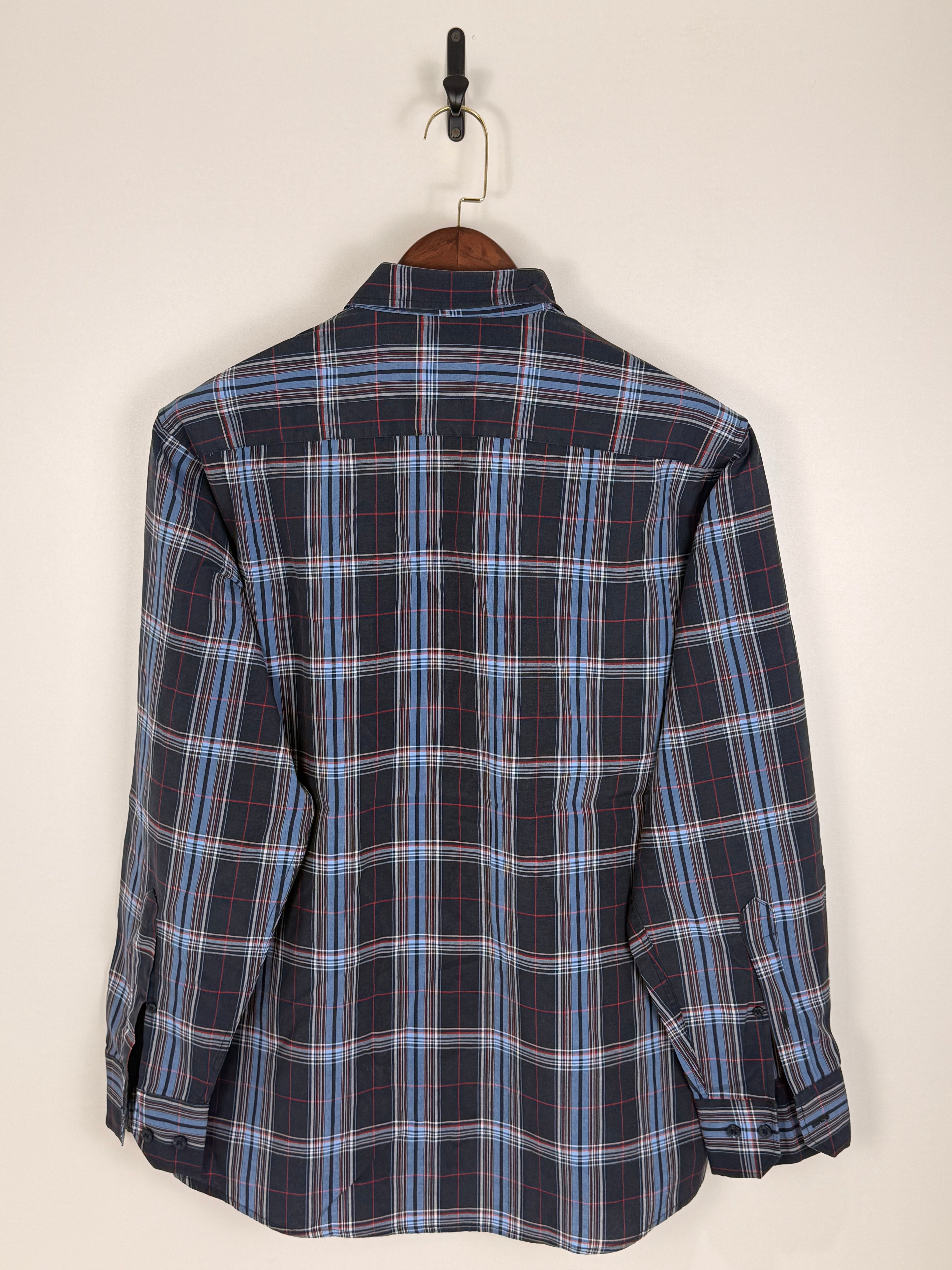 Bexley Vintage Navy Plaid Button-Up Shirt | C:48 L:29