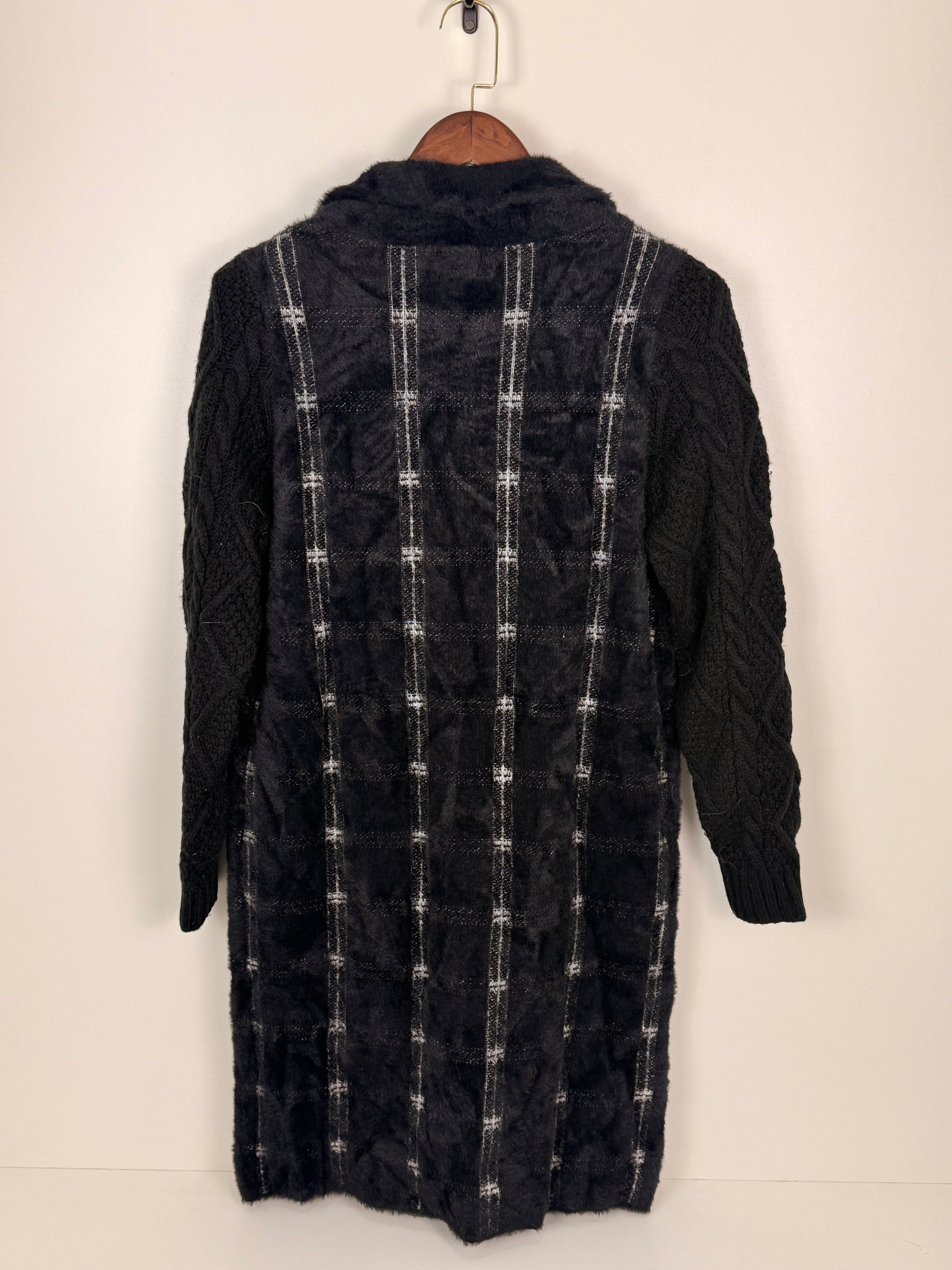 Sythetic Faux Fur Cardigan Coat