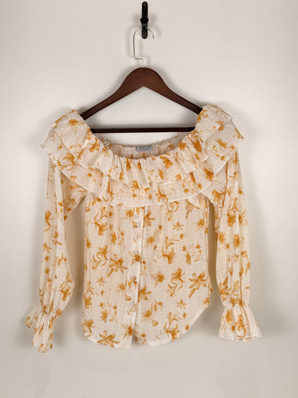 Off-Shoulder Floral Blouse