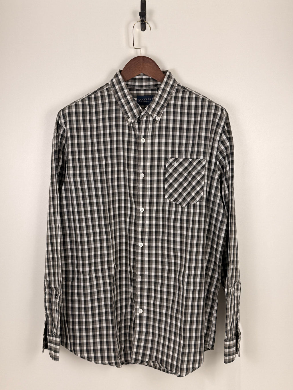 Dockers Grey Check Button-Down Shirt | C:52 L:31