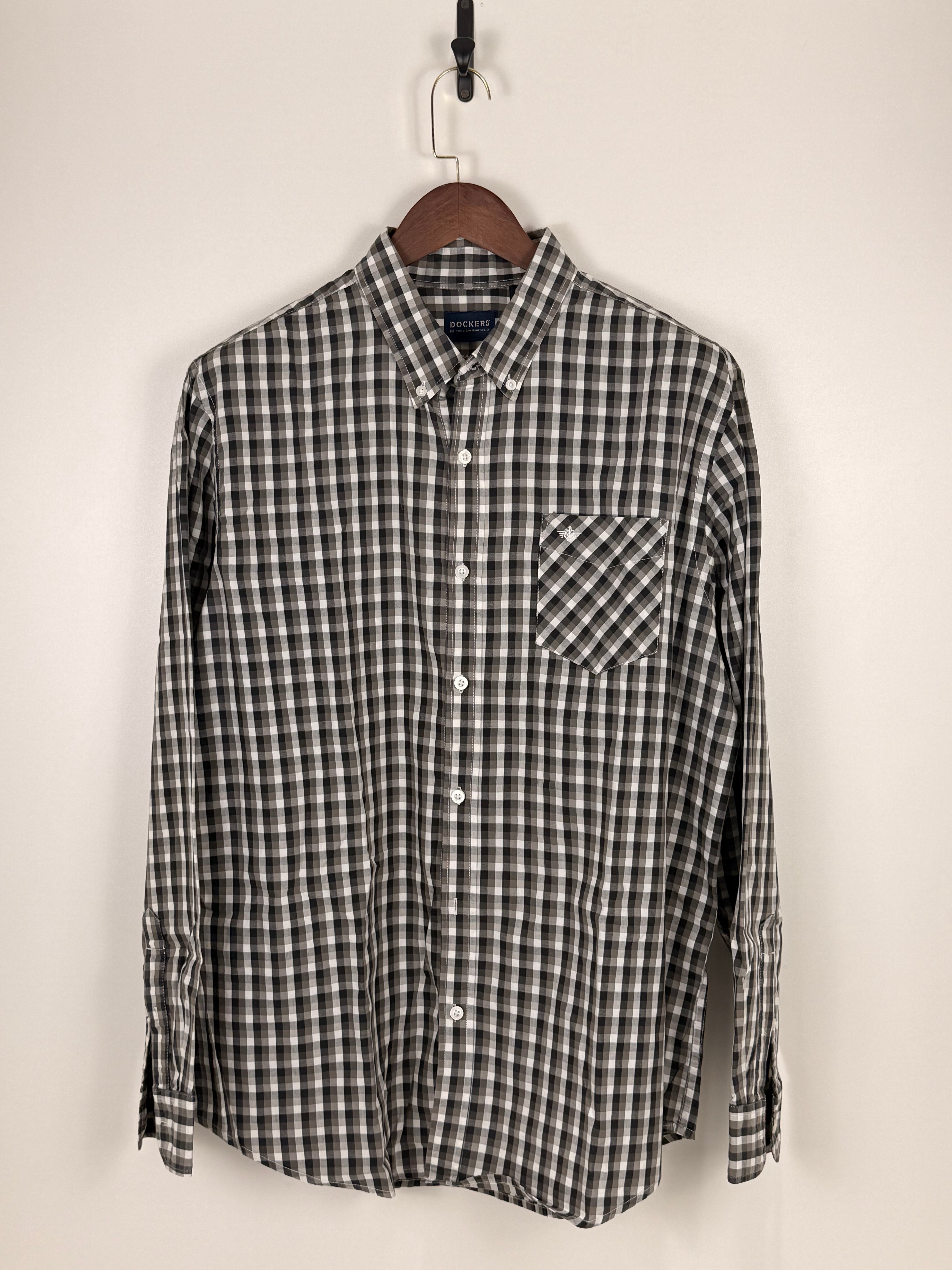 Dockers Grey Check Button-Down Shirt | C:52 L:31