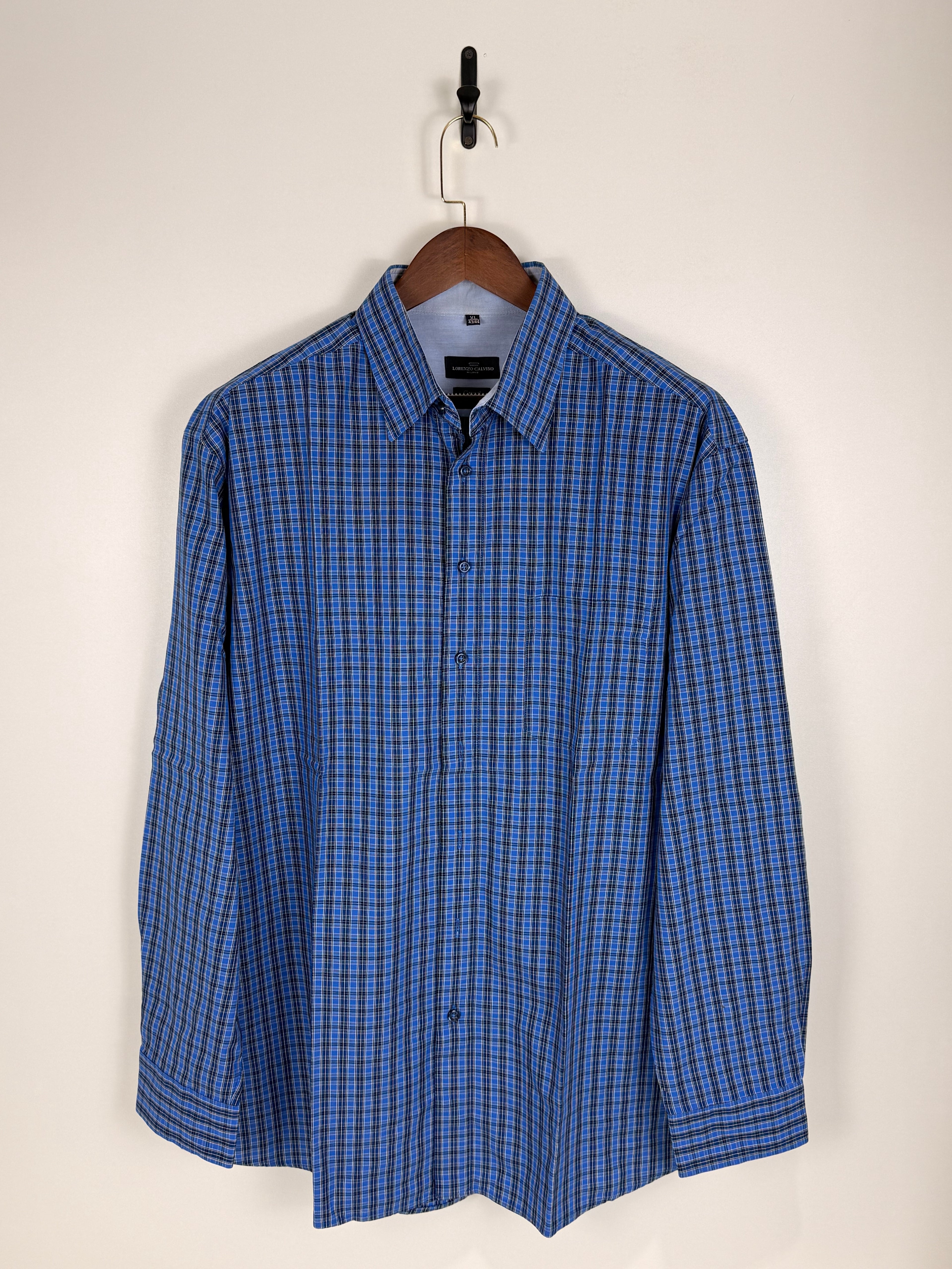 Lorenzo Calvino Blue Plaid Shirt | C:52 L:33