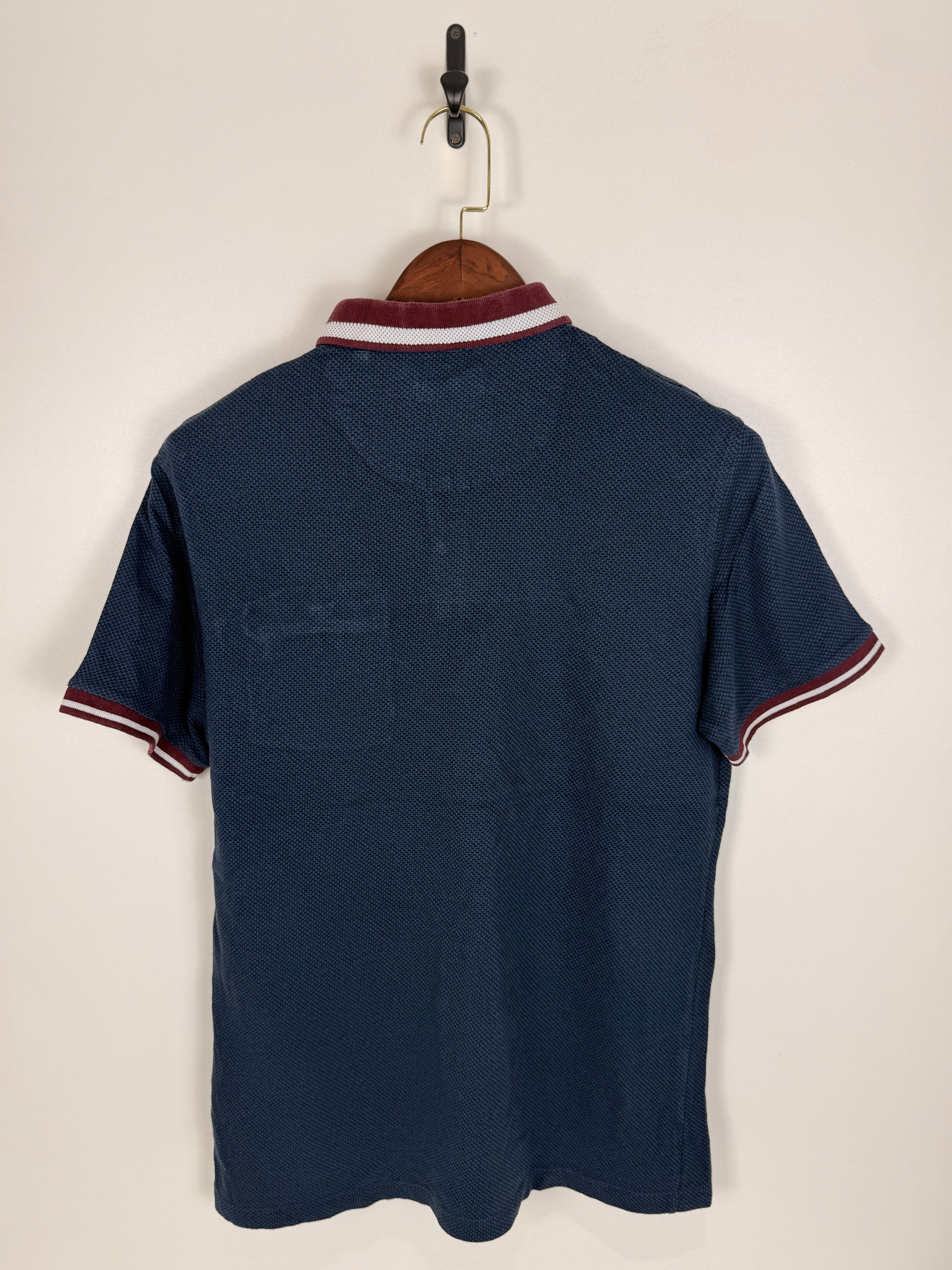 Primark Navy Piped Polo | C:   L: