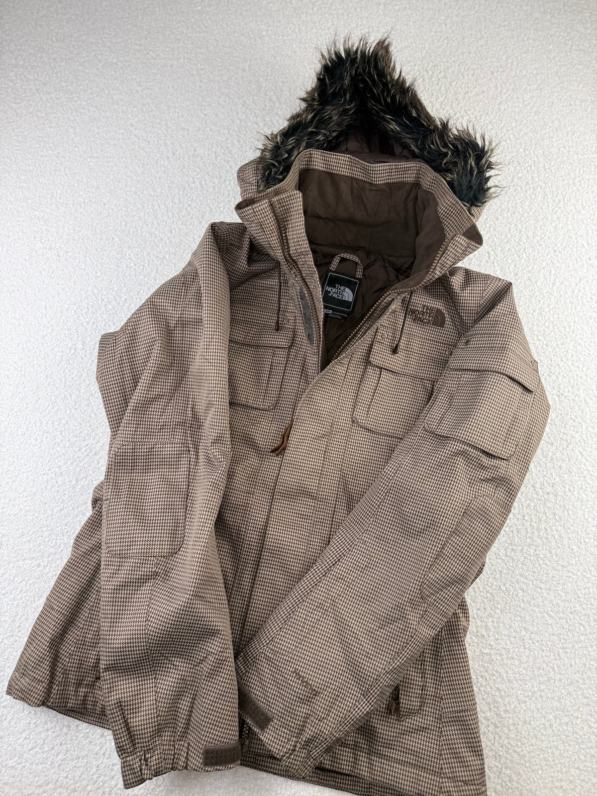 The North Face Hooded Houndstooth Insulated Jacket | C:40 L:25