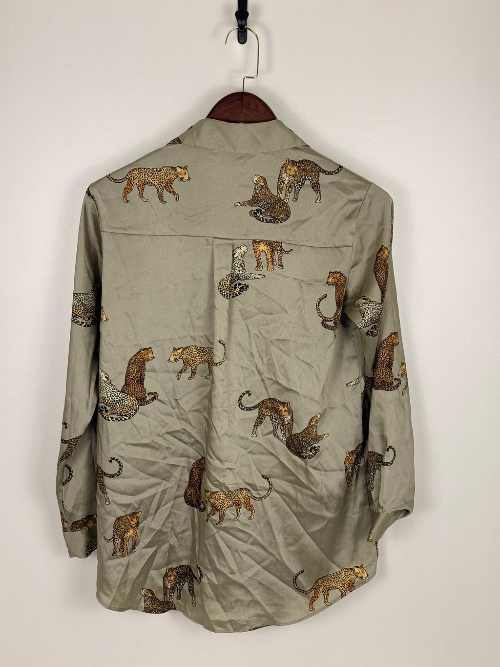 Zara Leopard Satin Blouse