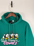 Disney Donald Duck Comics Green Graphic Hoodie | C:46 L:29