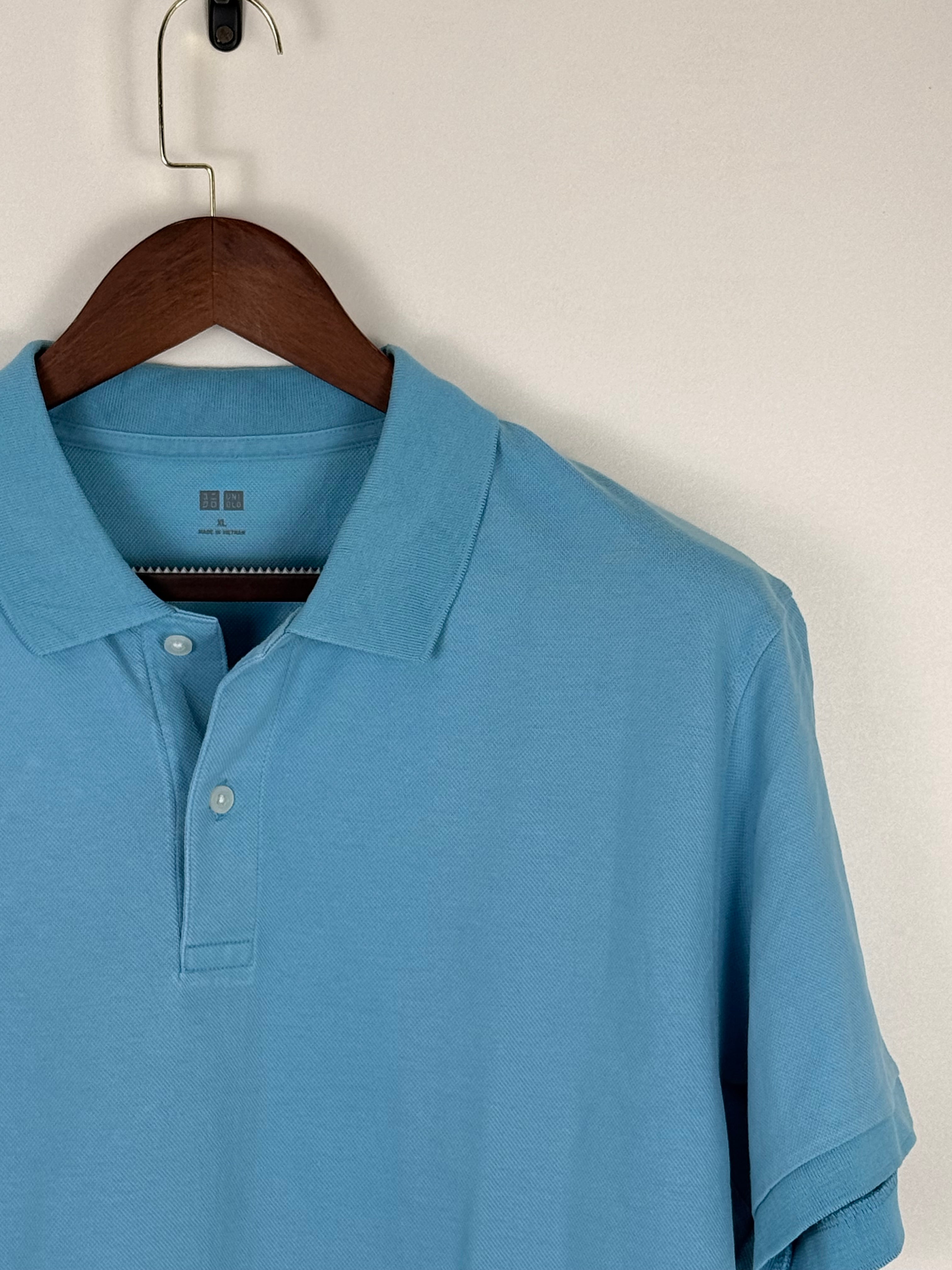 Uniqlo Sky Blue Piqué Polo | C:48 L:30