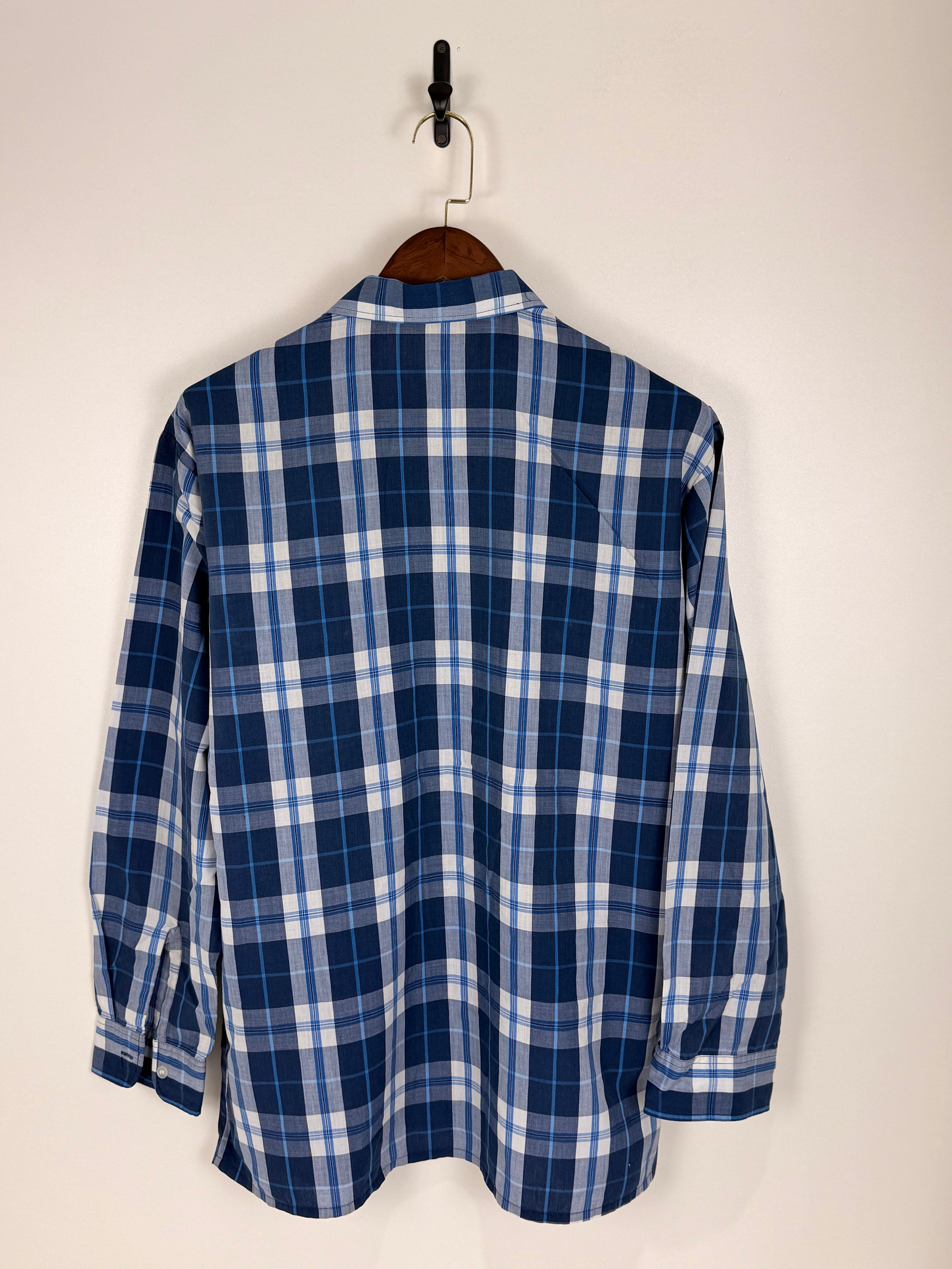 Vintage Blue Plaid Shirt | C:50 L:30