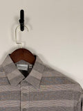 Canda Grey Plaid Short-Sleeve Shirt | C:40 L:25