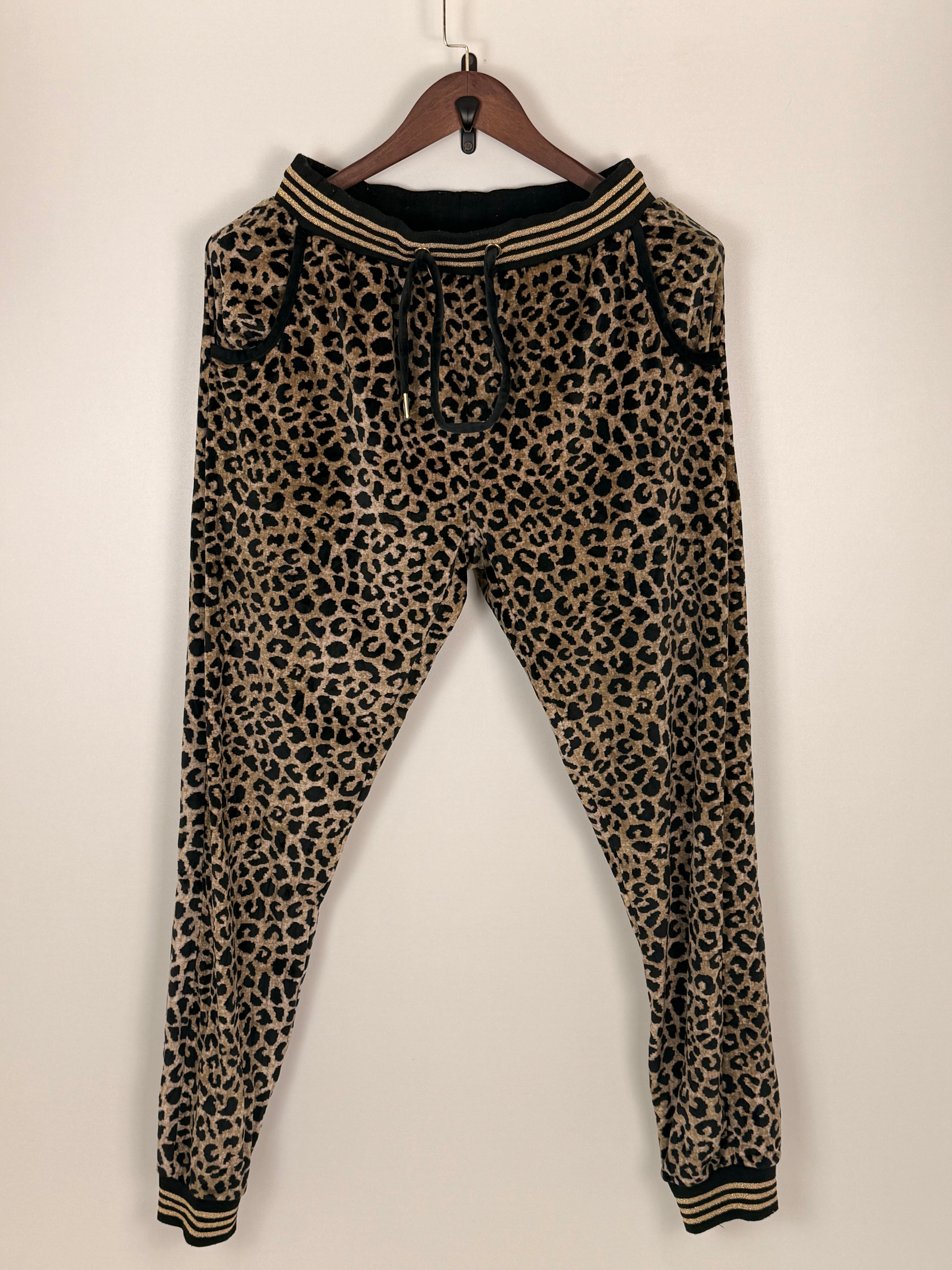 Leopard Print Velour Track Suit
