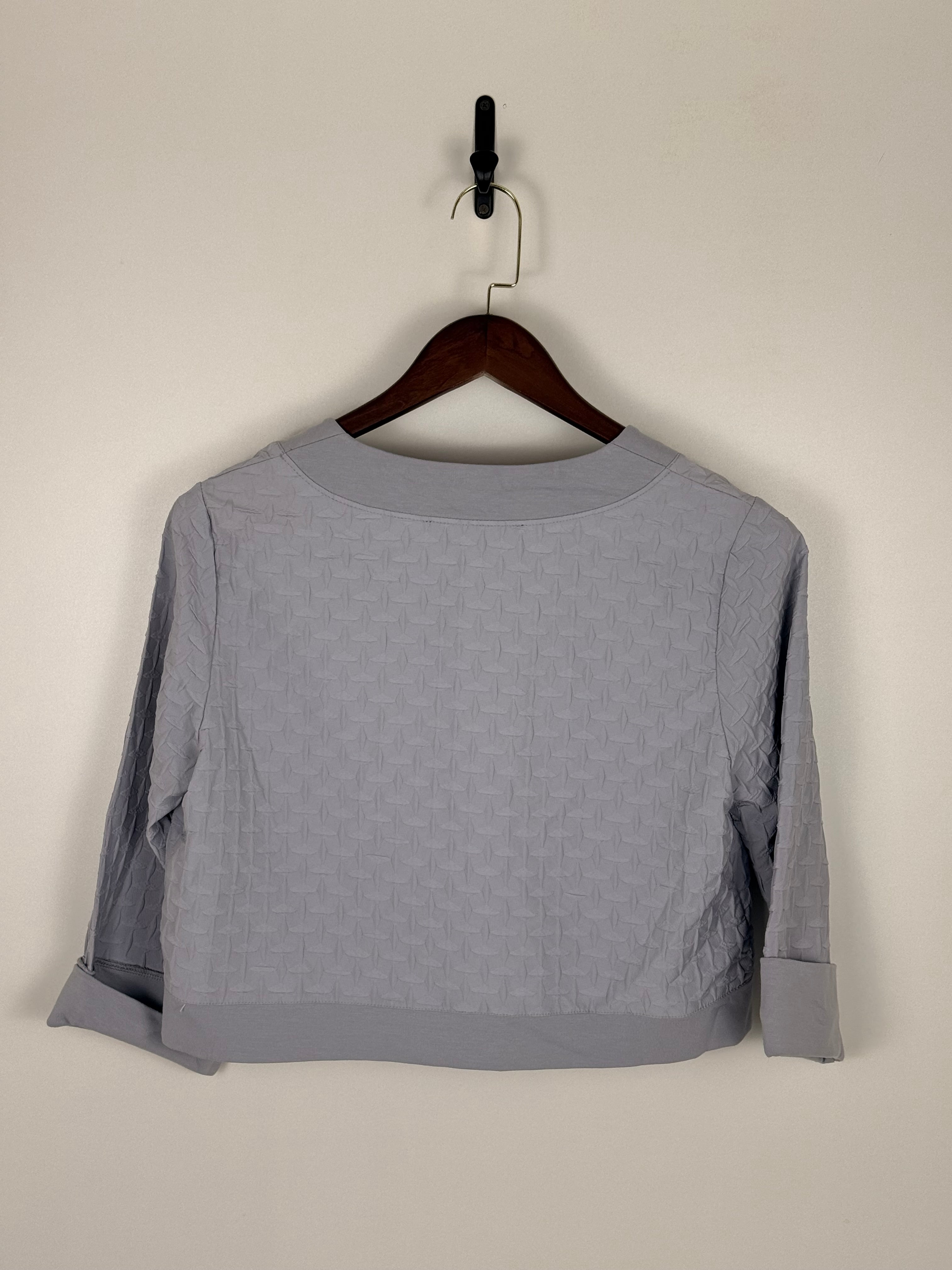 Cropped Open Front Jacket