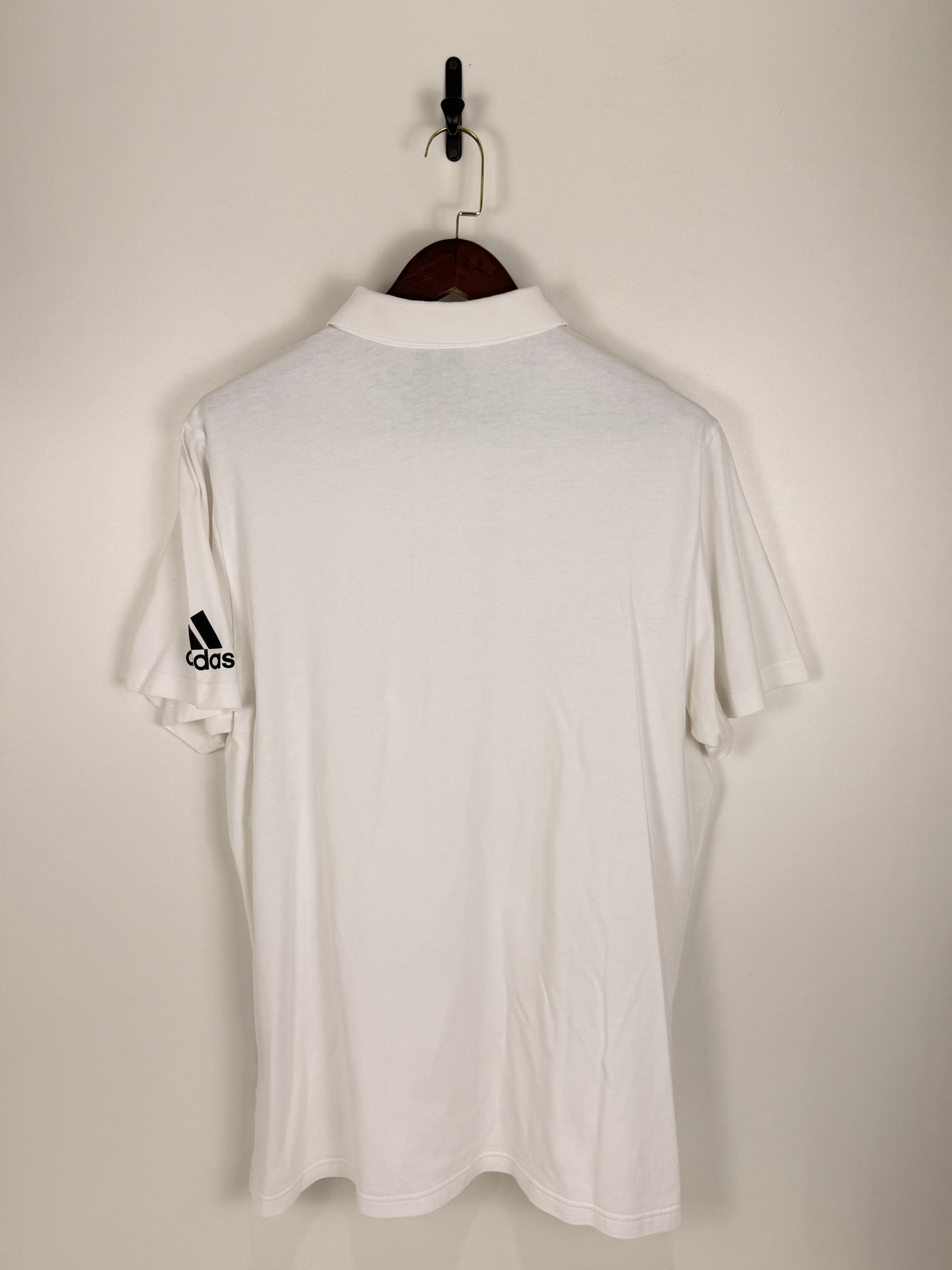 Adidas White Cotton Polo | C:48 L:31