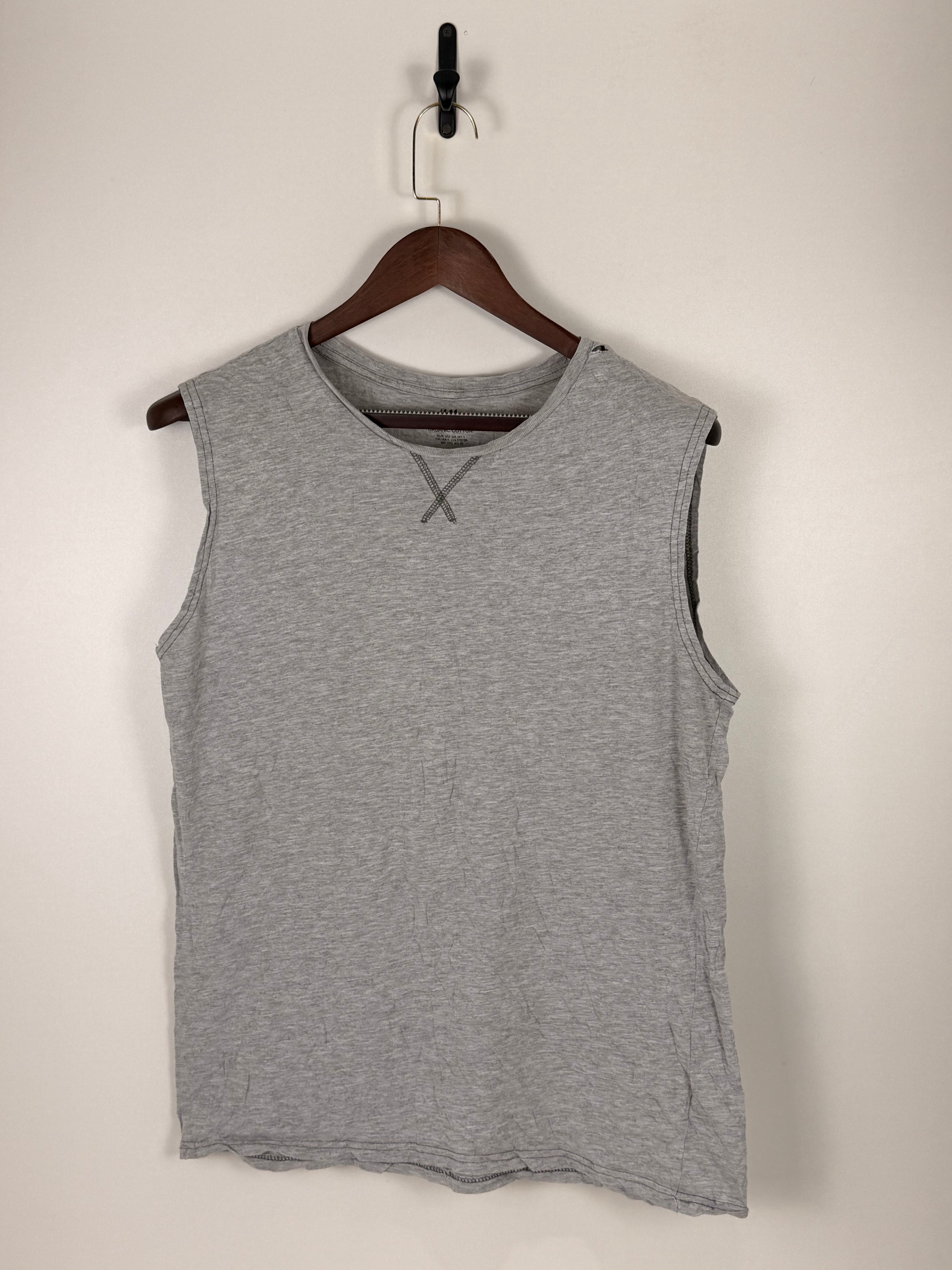 H&M Heather Grey Sleeveless Crew Neck Muscle Tank Top | C:     L: