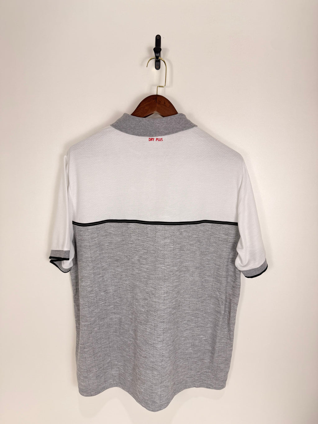 Vintage White & Grey Contrast Polo | C:48 L:29
