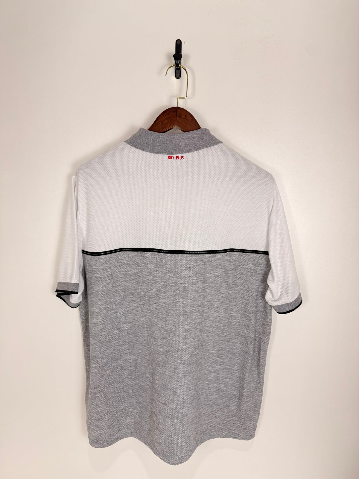 Vintage White & Grey Contrast Polo | C:48 L:29