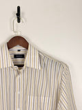 Cream & Yellow Striped Short-Sleeve Shirt | C:50 L:30