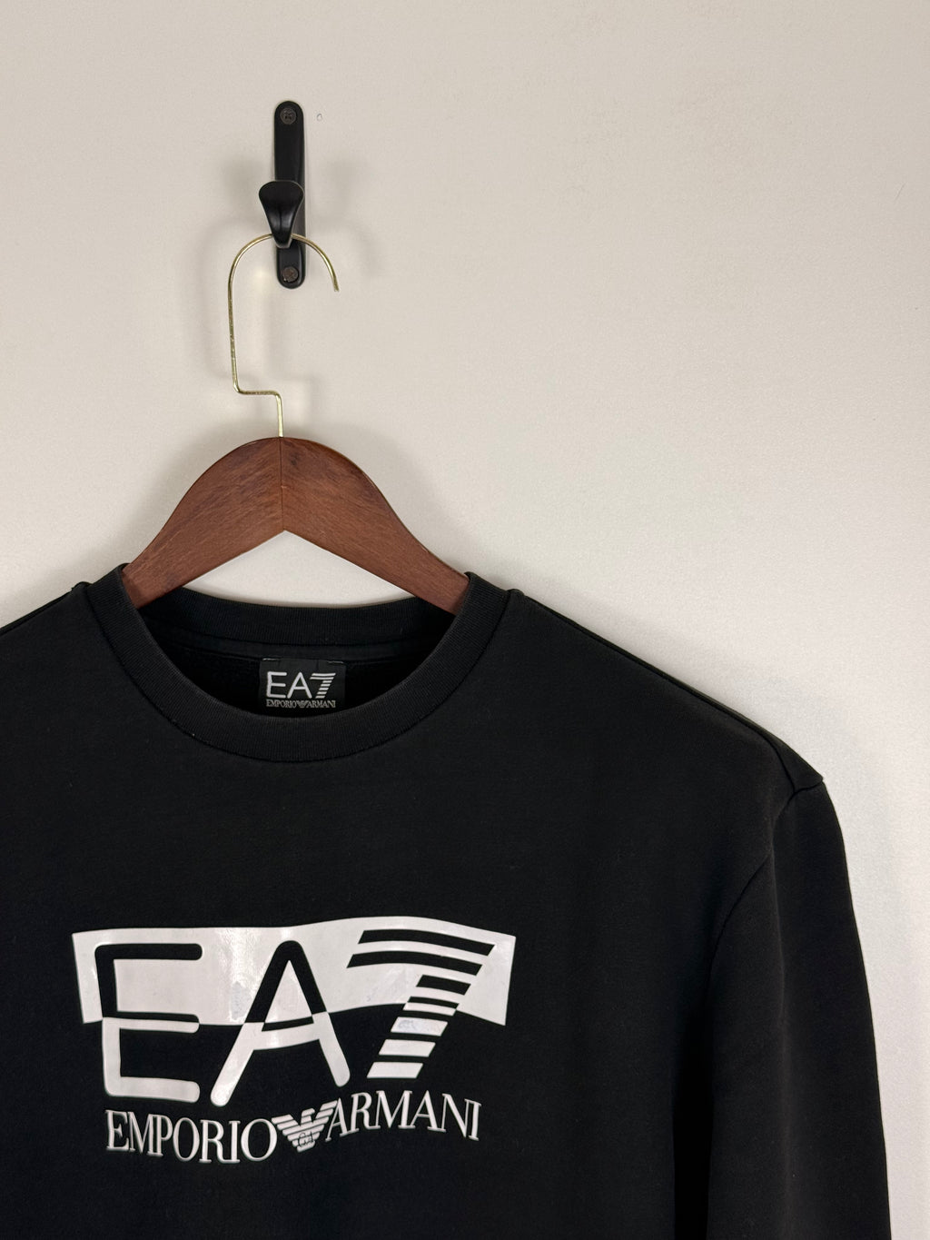 Emporio Armani EA7 Black Logo Sweatshirt | C:44 L:25