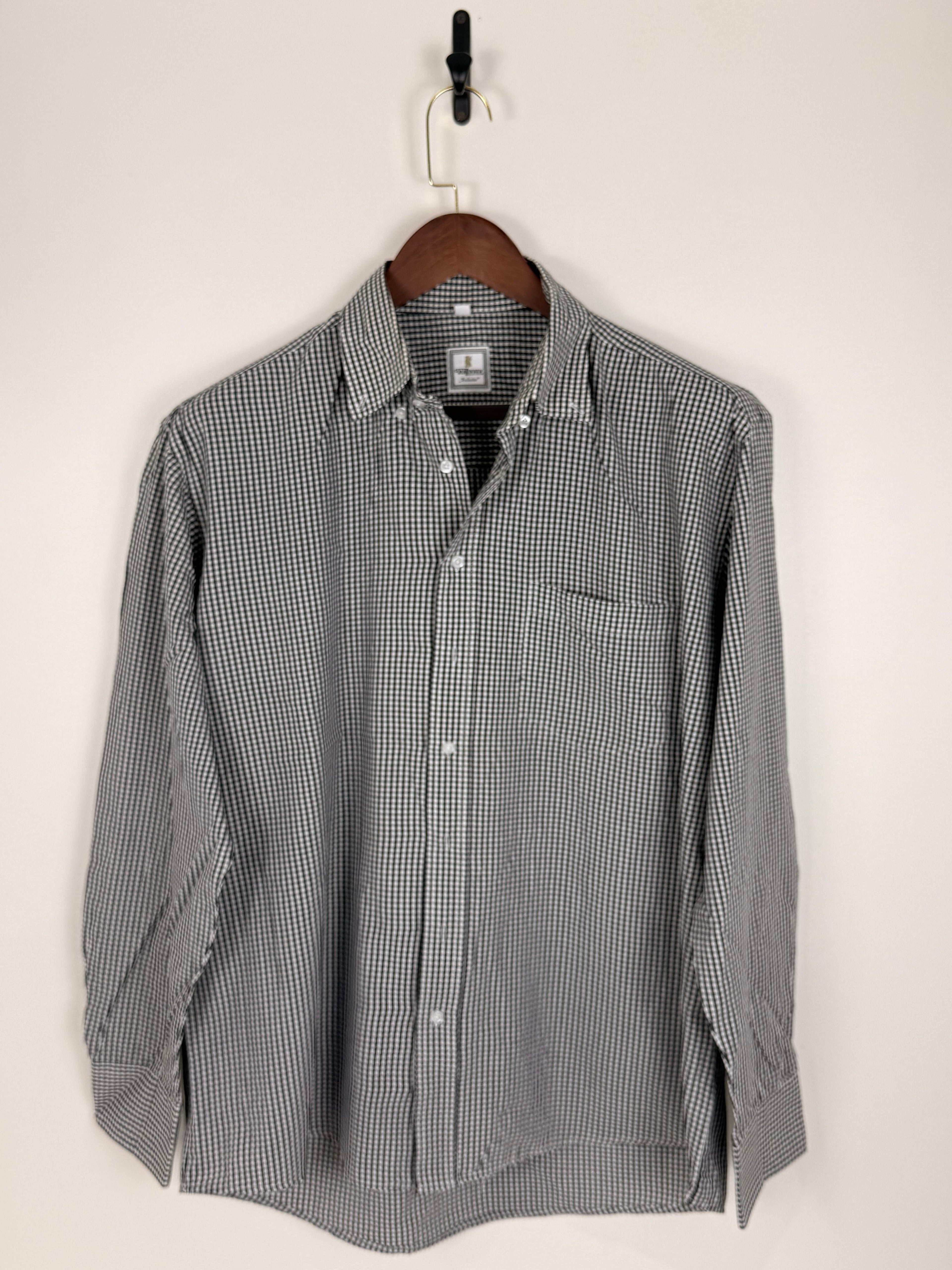 Van Linen Gingham Button-Up Shirt | C:50 L:28