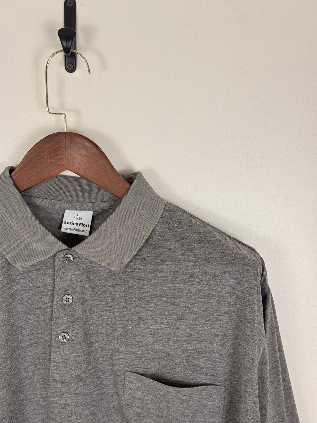 Enrico Mori Classic Grey Polo Shirt | C:48 L:28