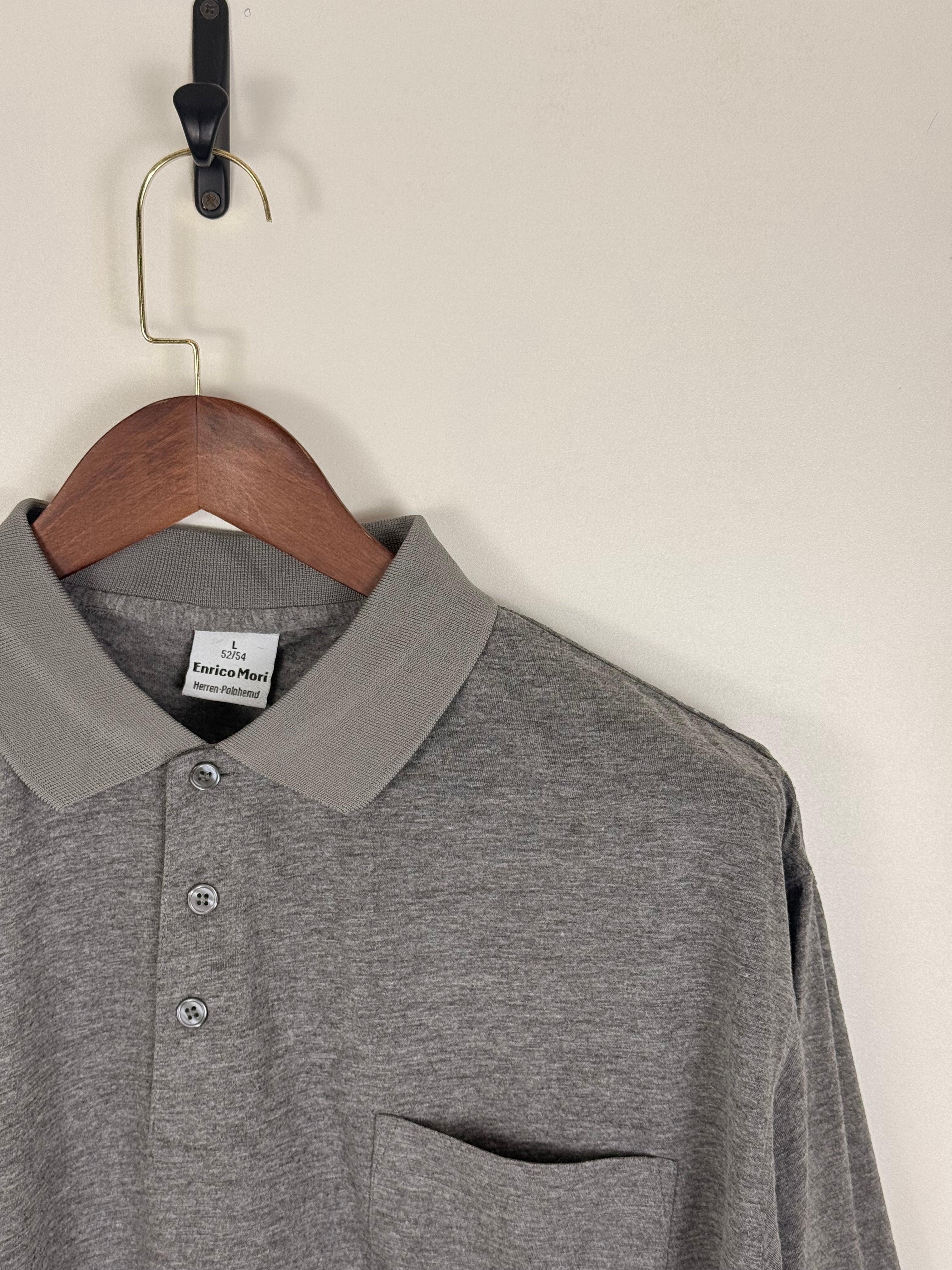 Enrico Mori Classic Grey Polo Shirt | C:48 L:28