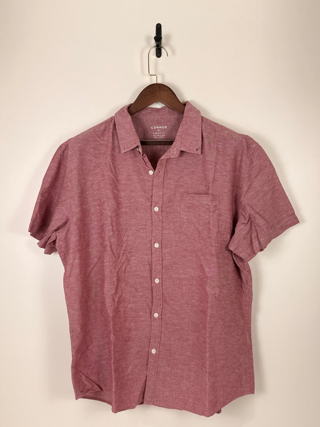 Connor Linen Blend Shirt Dusty Rose | C:52 L:30