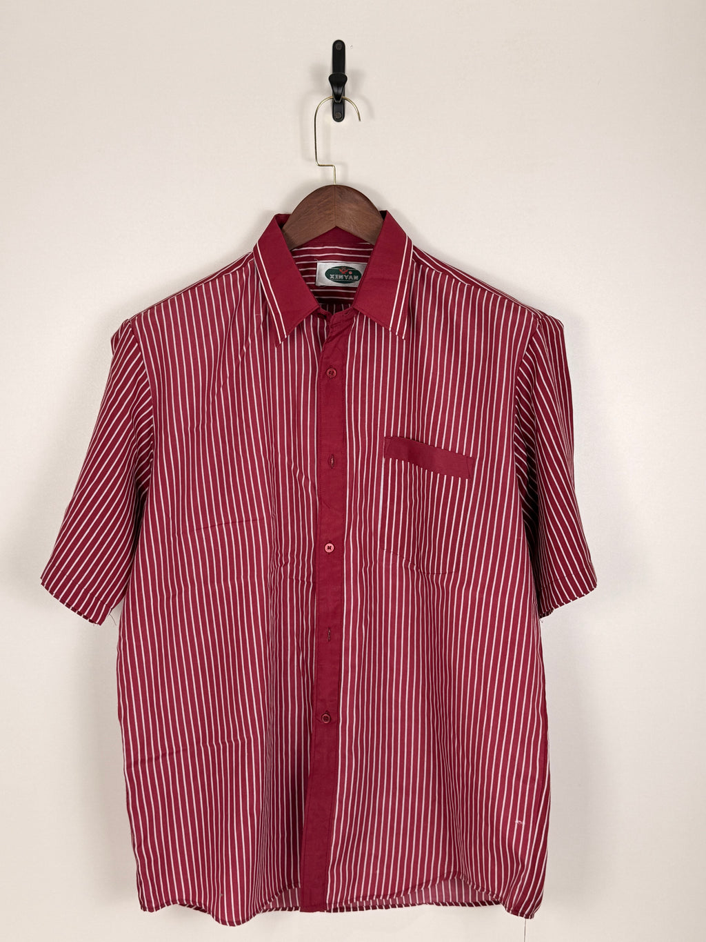 Vintage Burgundy Stripe Shirt | C:46 L:30