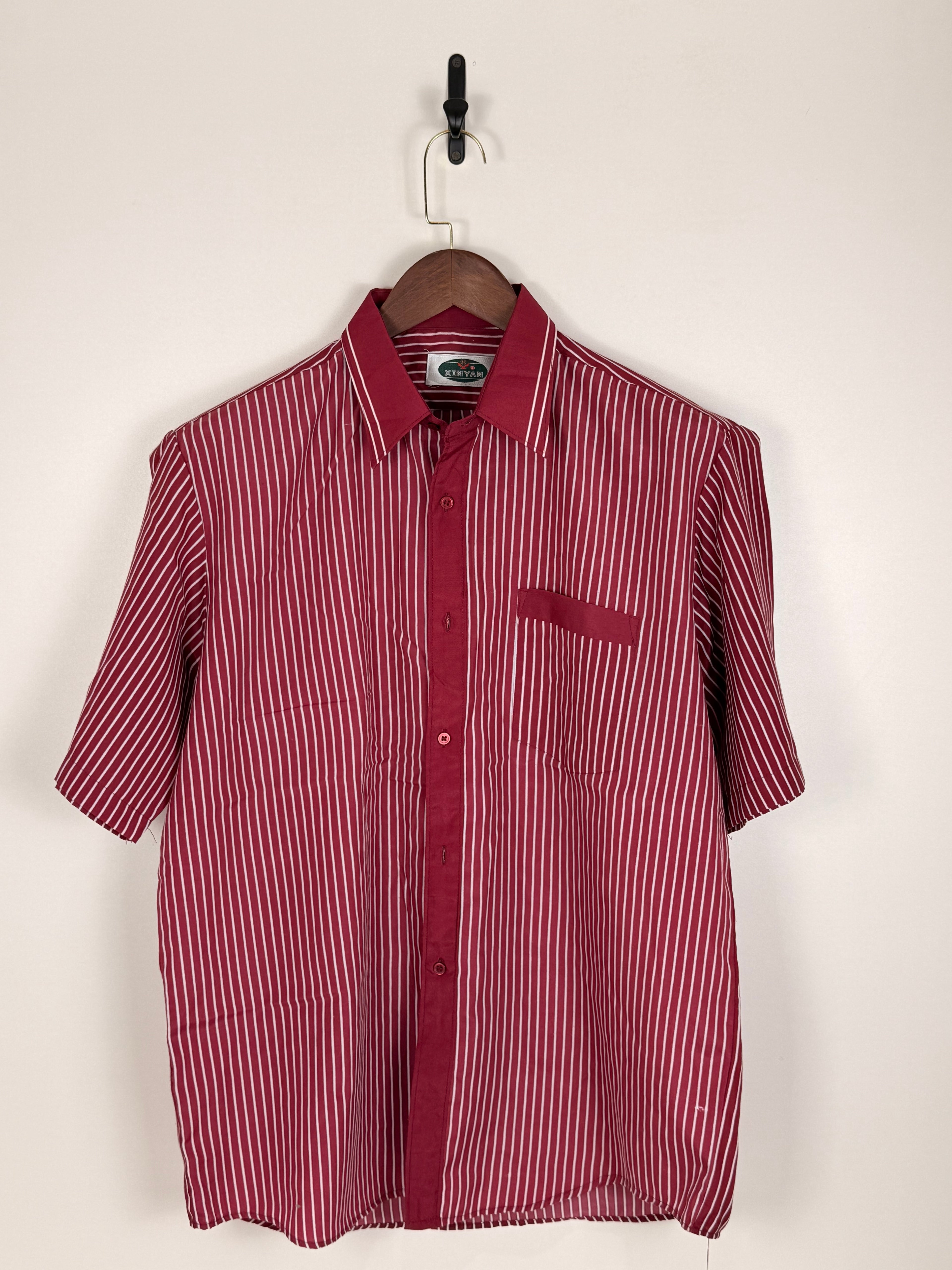 Vintage Burgundy Stripe Shirt | C:46 L:30