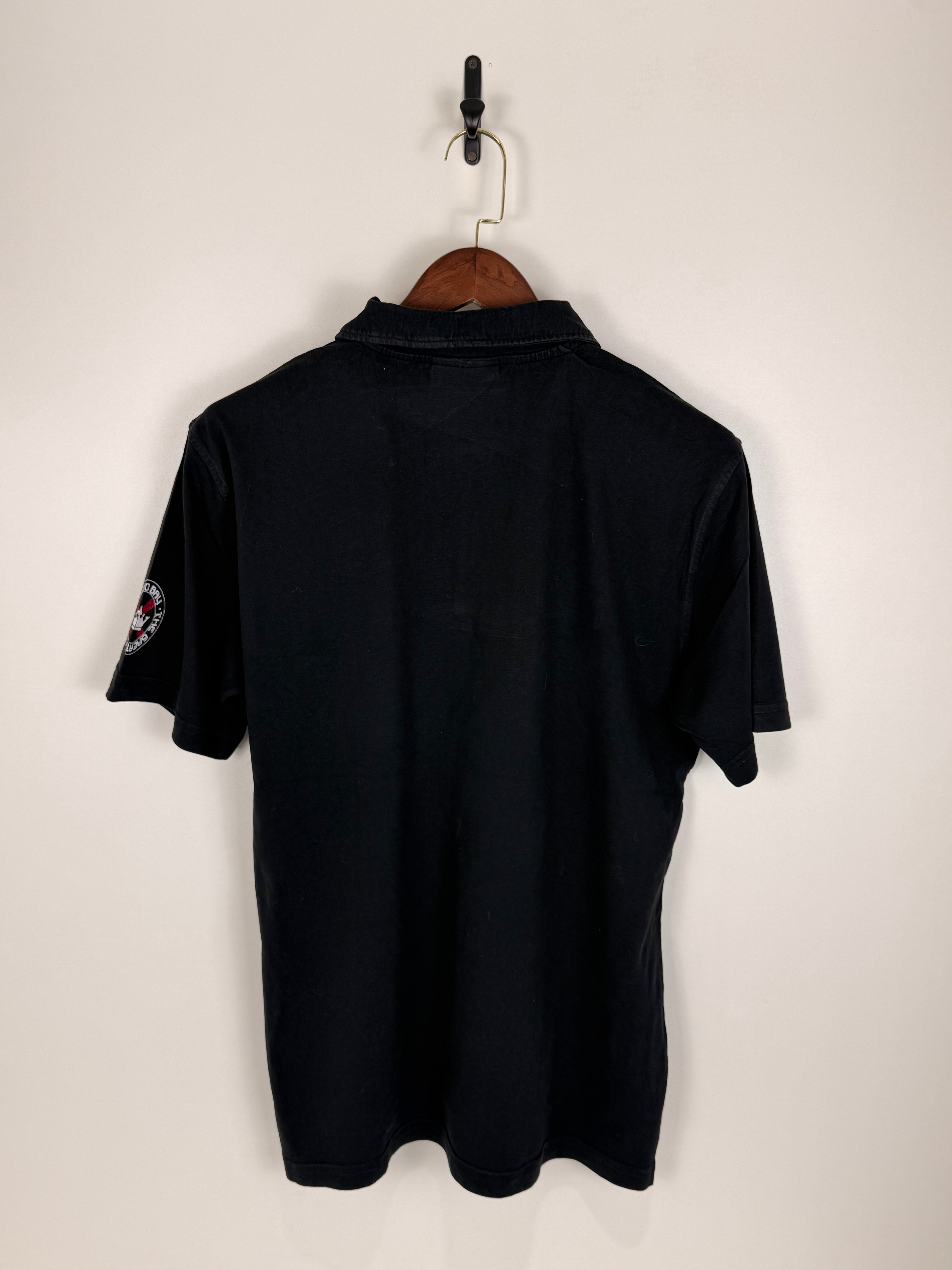 John Devin Black Indigo Bay Graphic Polo | C:44 L:29