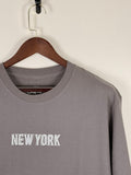 Drop Shoulder New York Embroidered Logo T-Shirt | C:    L: