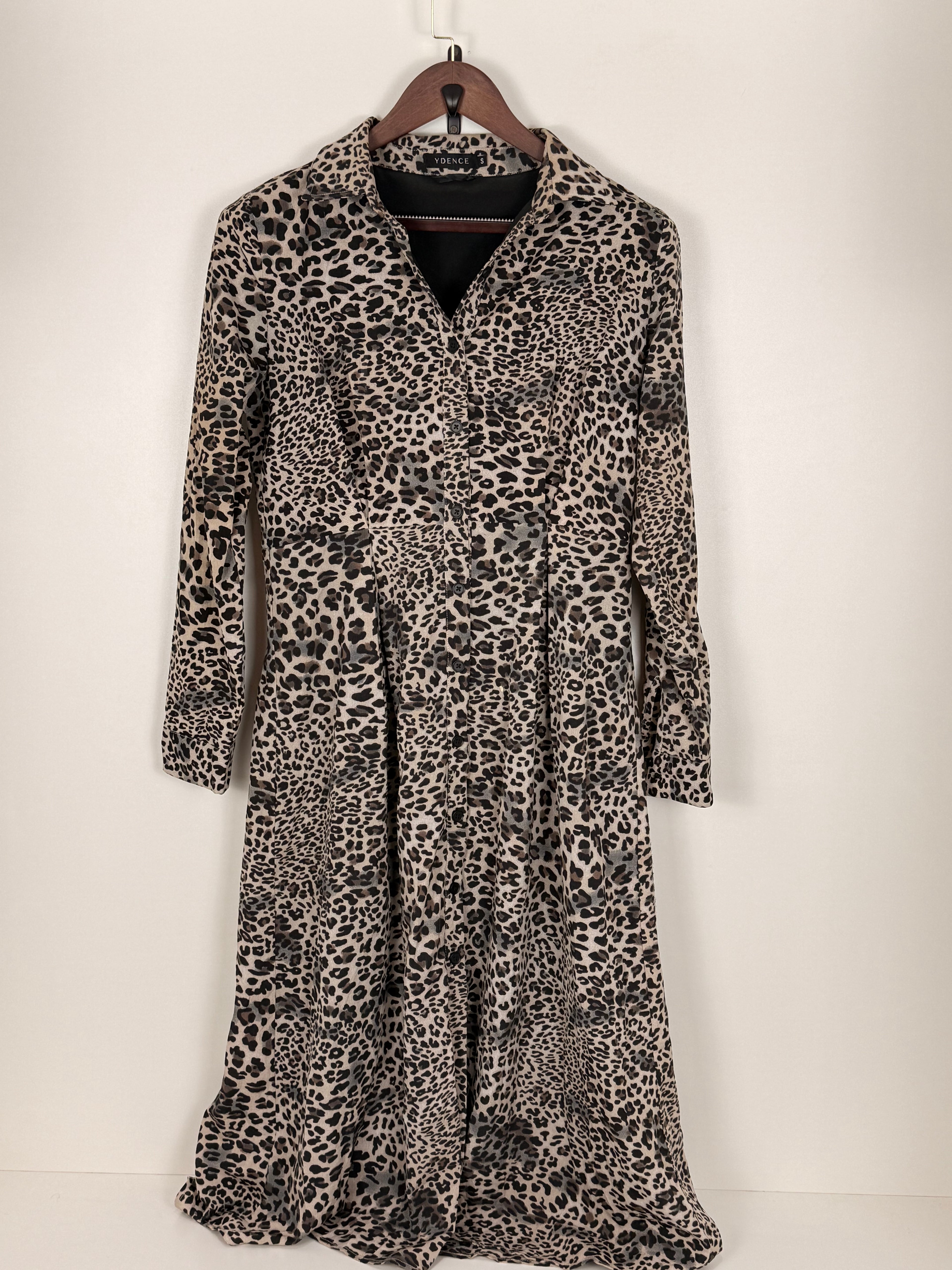 Leopard Print Shirt Dress