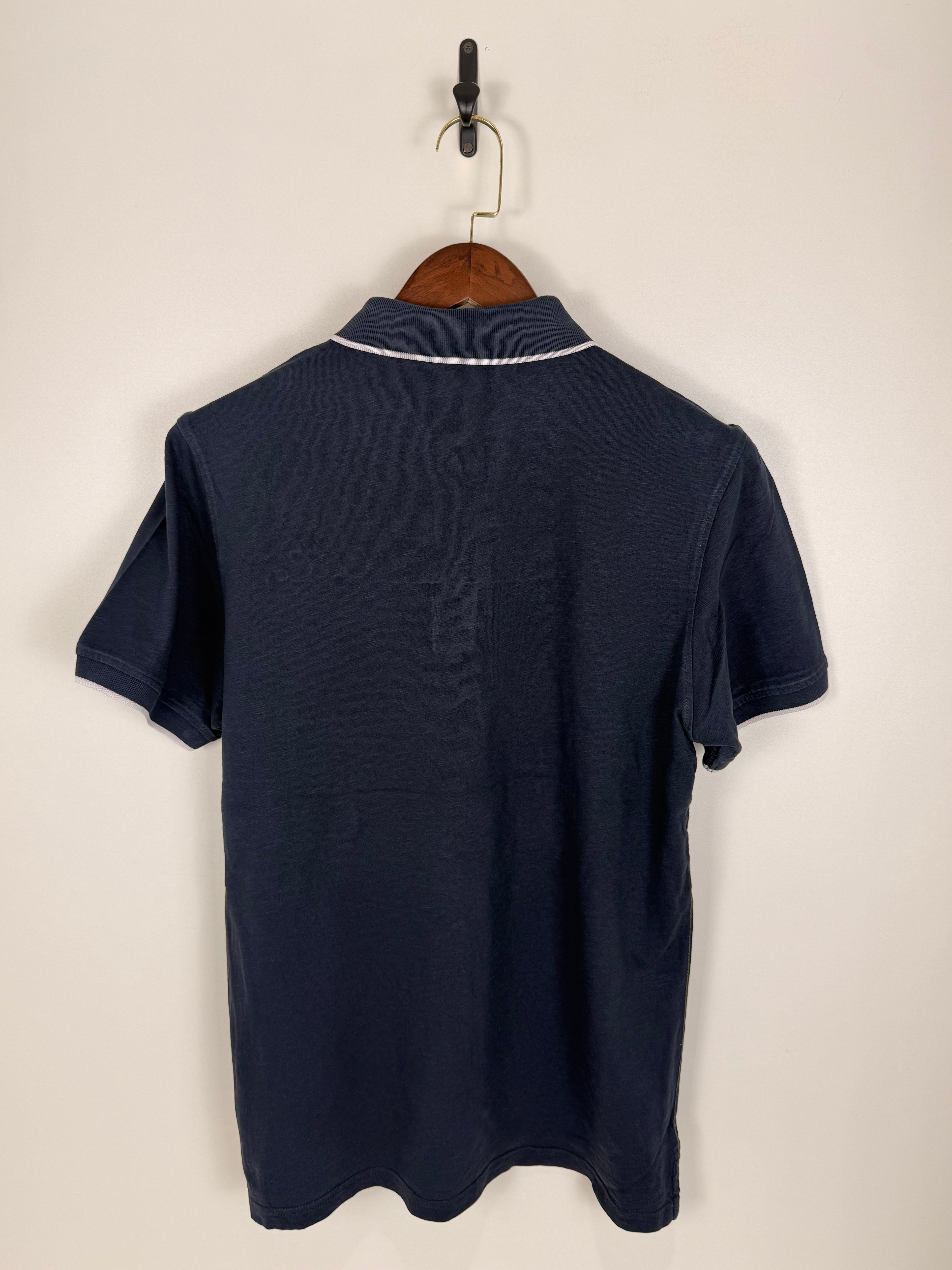 S.Oliver Navy “Cal Co. Boarding” Graphic Polo | C:42 L:27