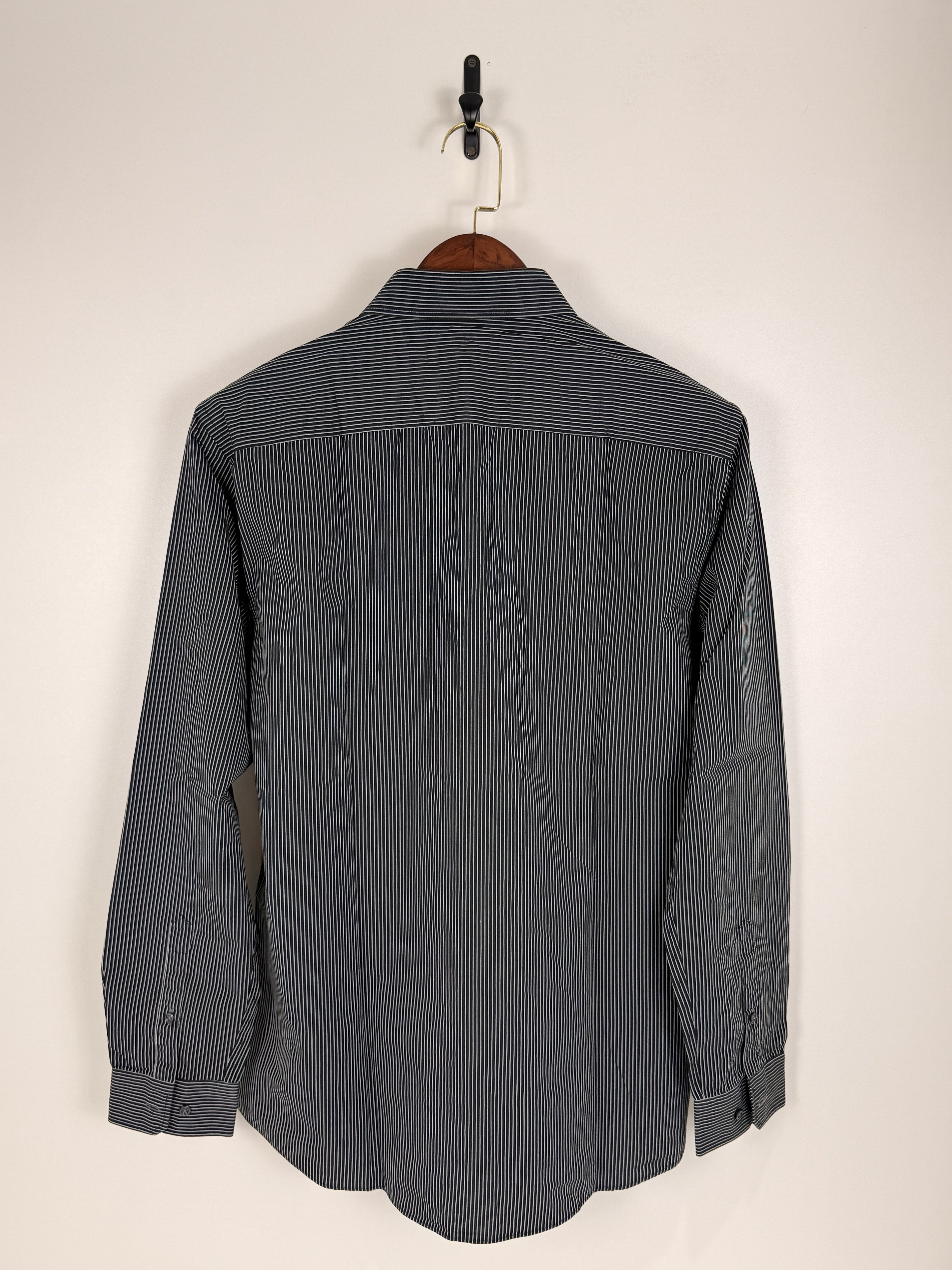 Angelo Litrico Black Pinstripe Shirt | C:46 L:30