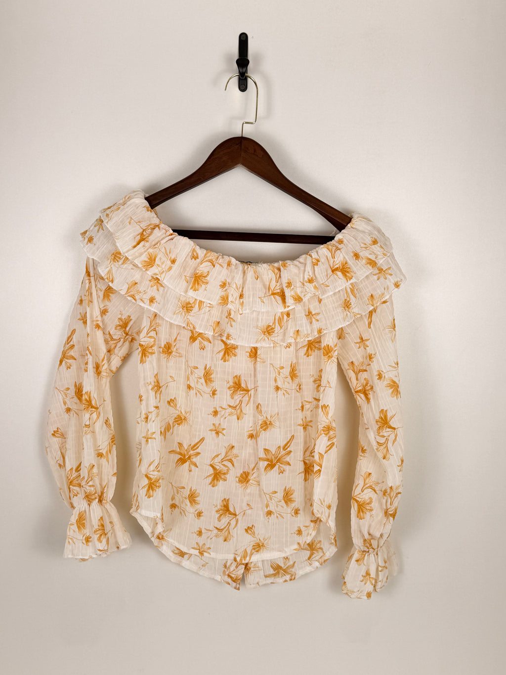 Off-Shoulder Floral Blouse