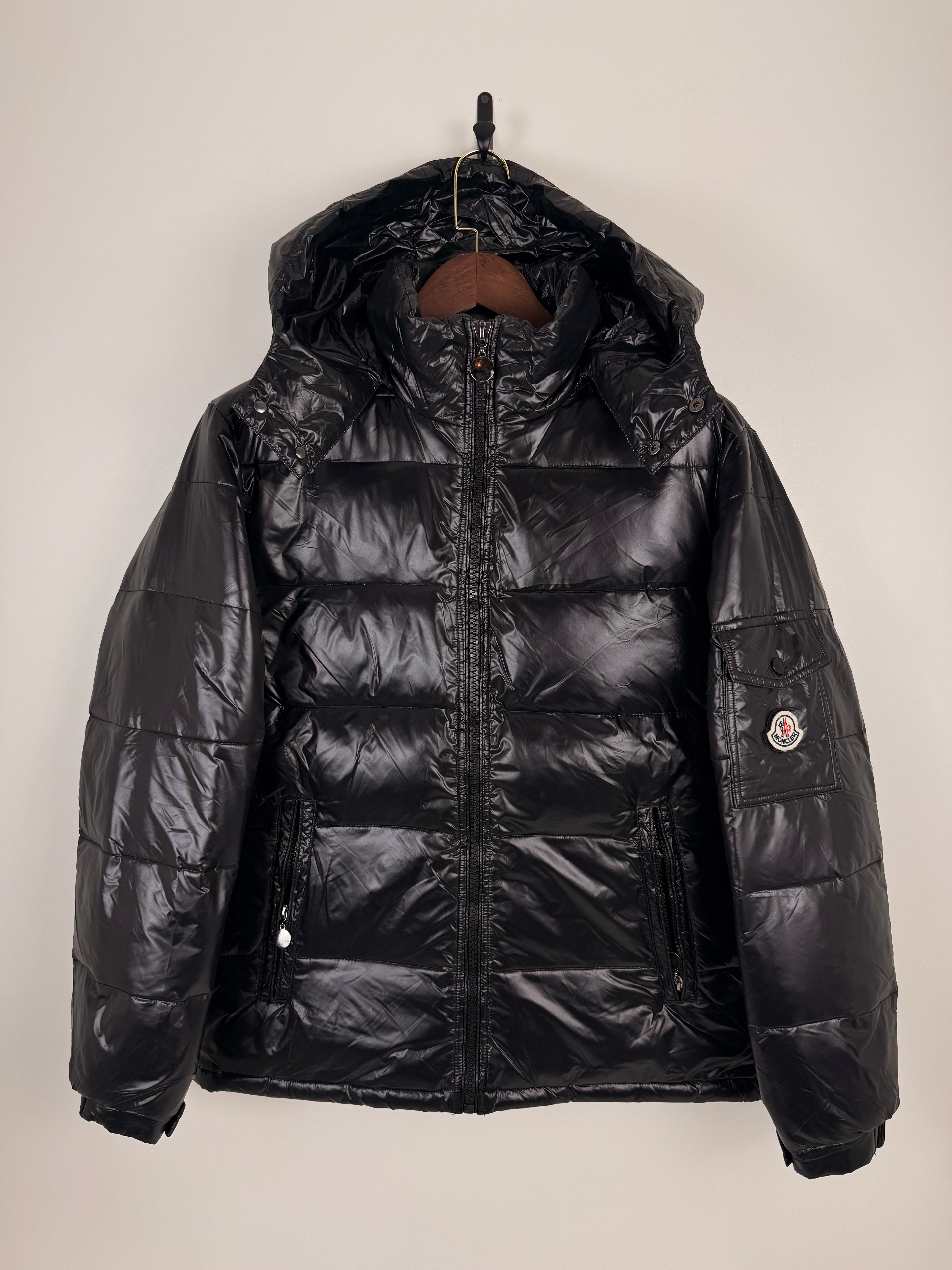 Moncler Glossy Hooded Puffer Jacket