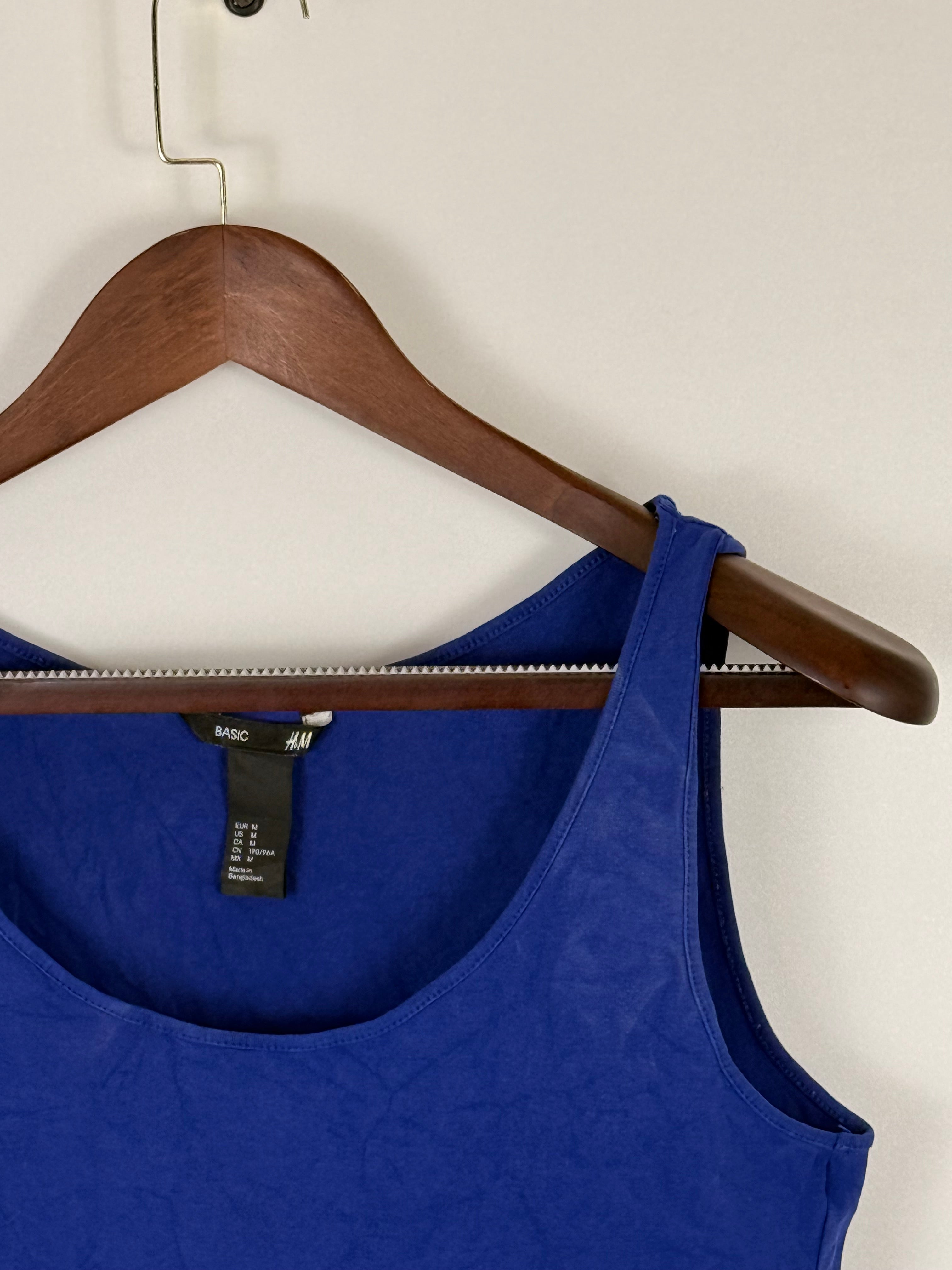 H&M Basic Royal Blue Scoop Neck Tank Top | C:    L: