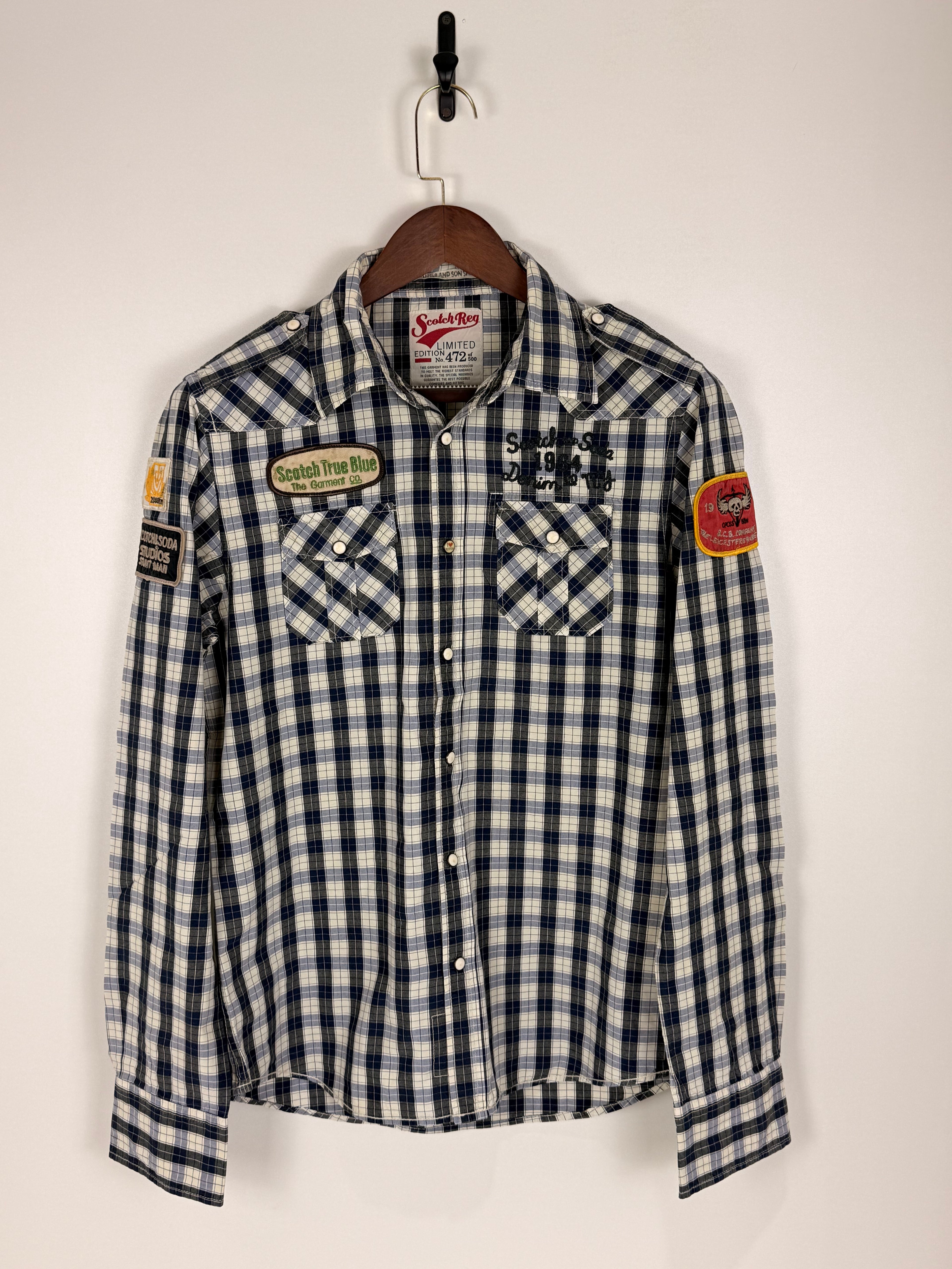 Scotch & Soda Vintage Plaid Patchwork Shirt | C:40 L:28