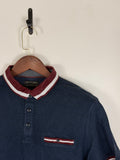 Primark Navy Piped Polo | C:   L: