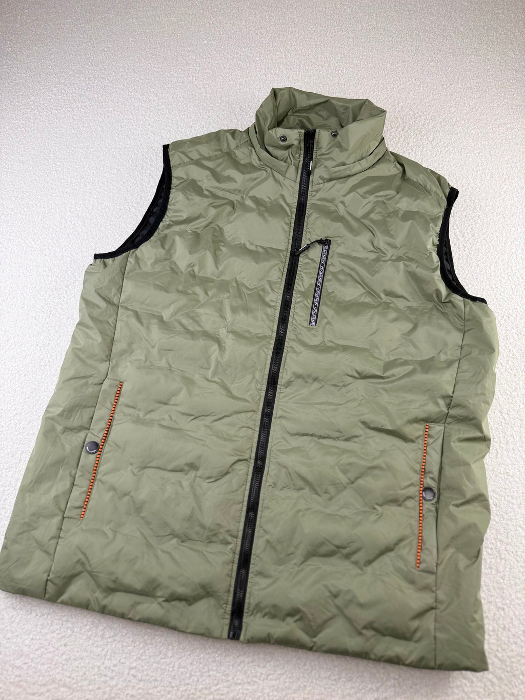 Duck Down Quilted Zip-Up Utility Vest | C:48 L:29