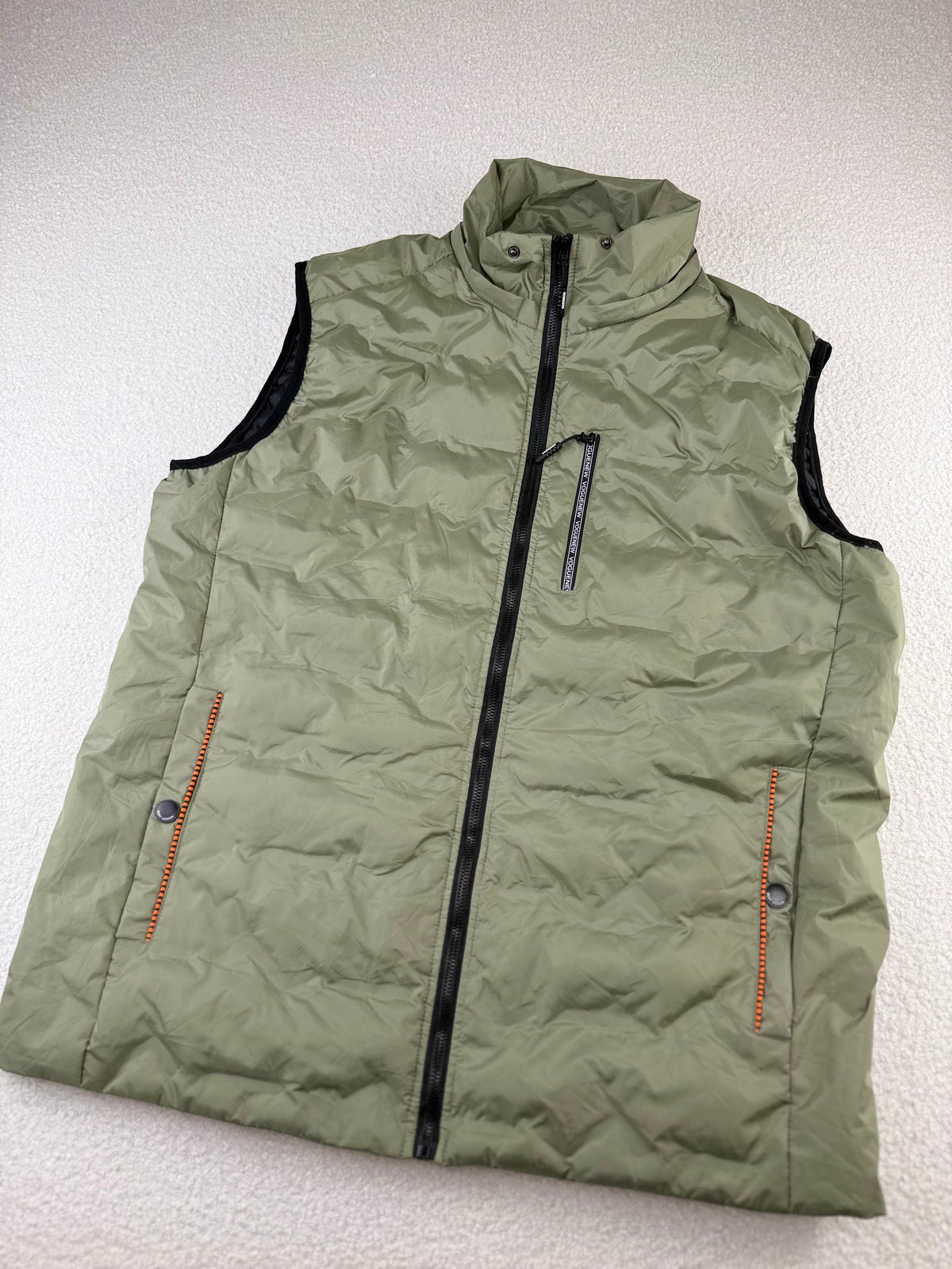 Duck Down Quilted Zip-Up Utility Vest | C:48 L:29