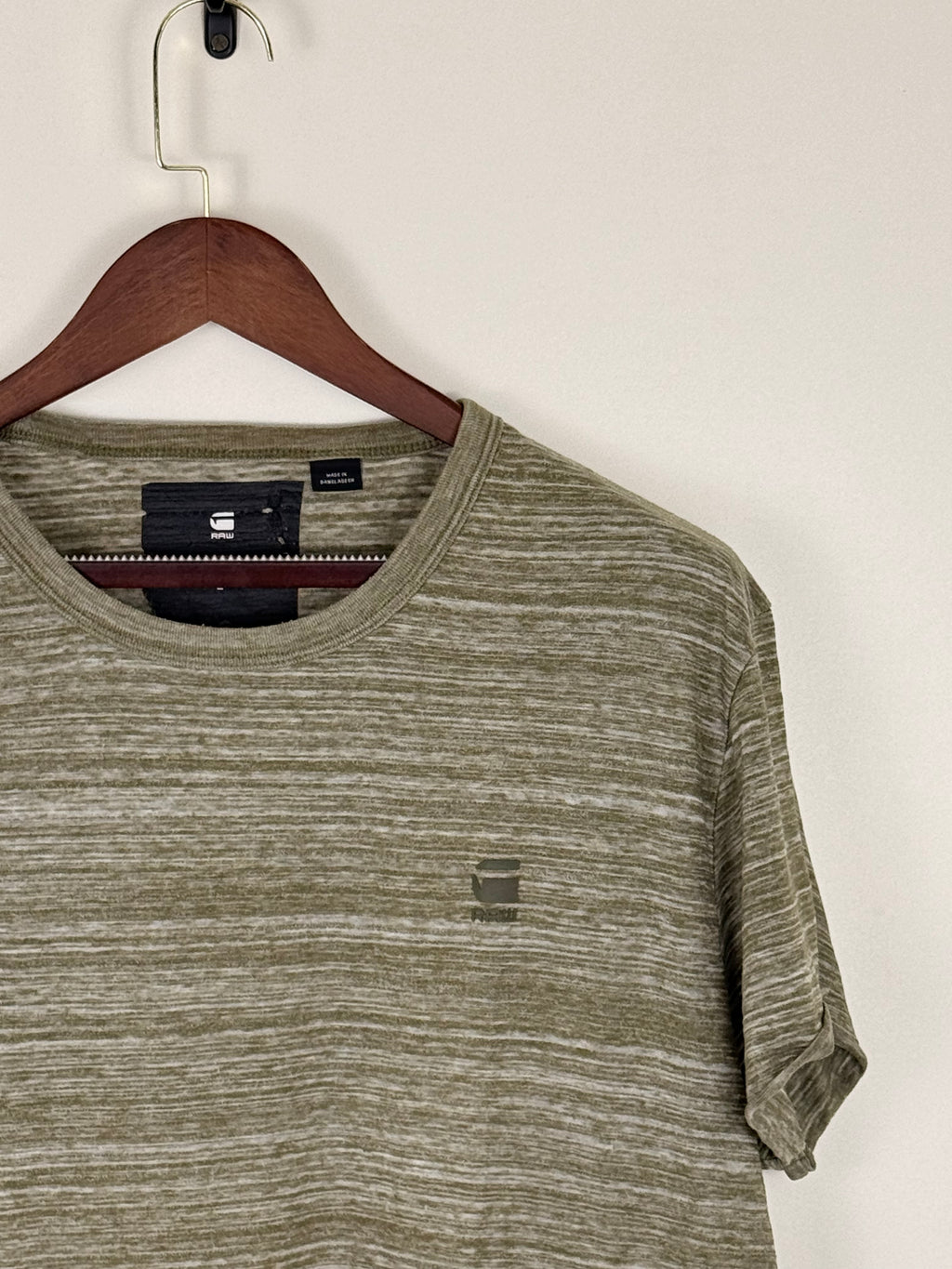 G-Star Raw Olive Heather Crew Neck Tee | C:46 L:32