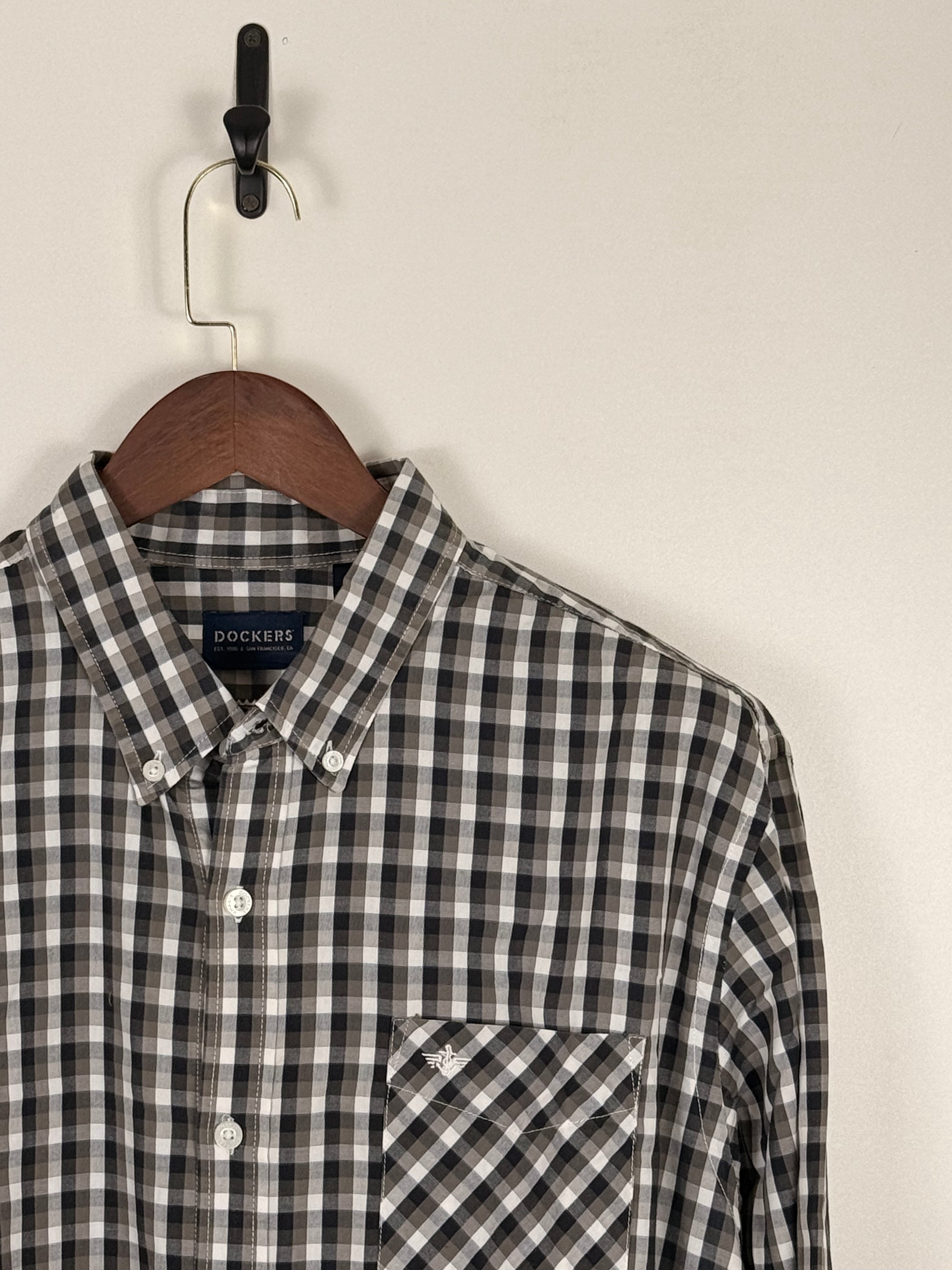 Dockers Grey Check Button-Down Shirt | C:52 L:31