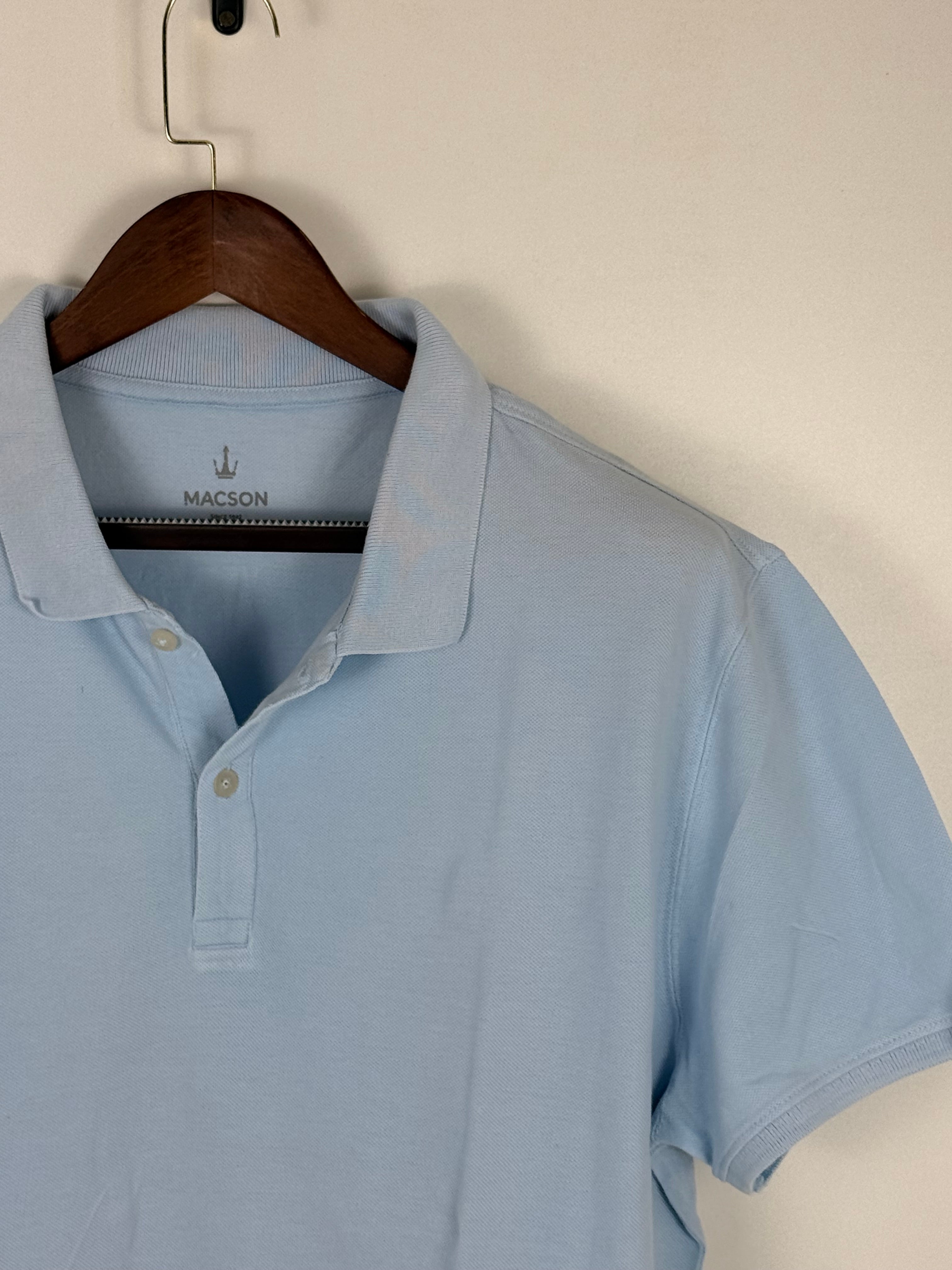 Macson Sky Blue Piqué Polo | C:48 L:29