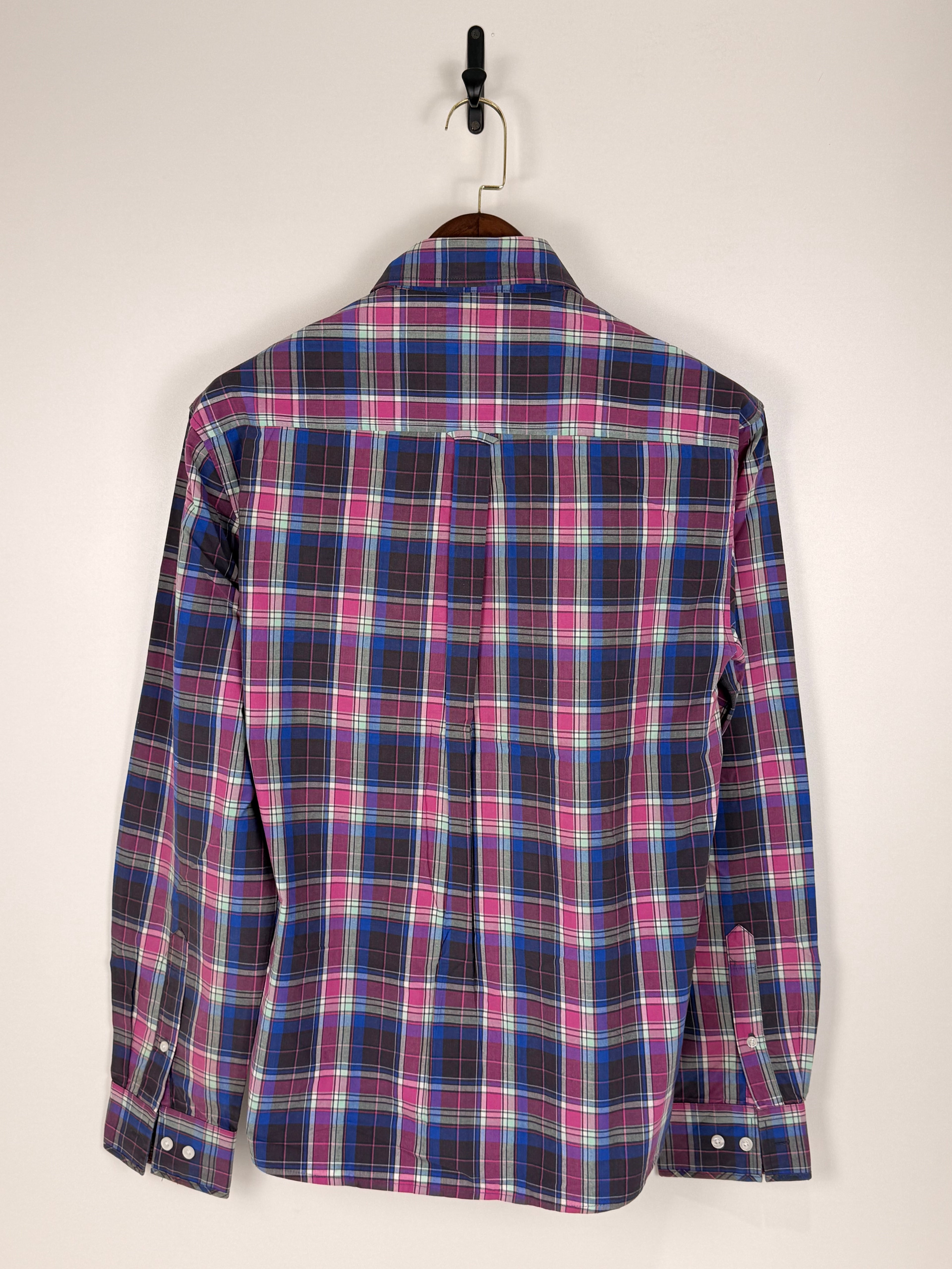 Jack & Jones Pink & Blue Plaid Shirt | C:46. L:29