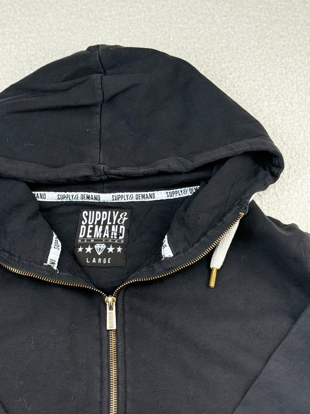 Supply & Demand Quilted Zip-Up Hoodie | C:44 L:28