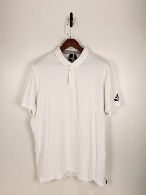 Adidas White Cotton Polo | C:48 L:31